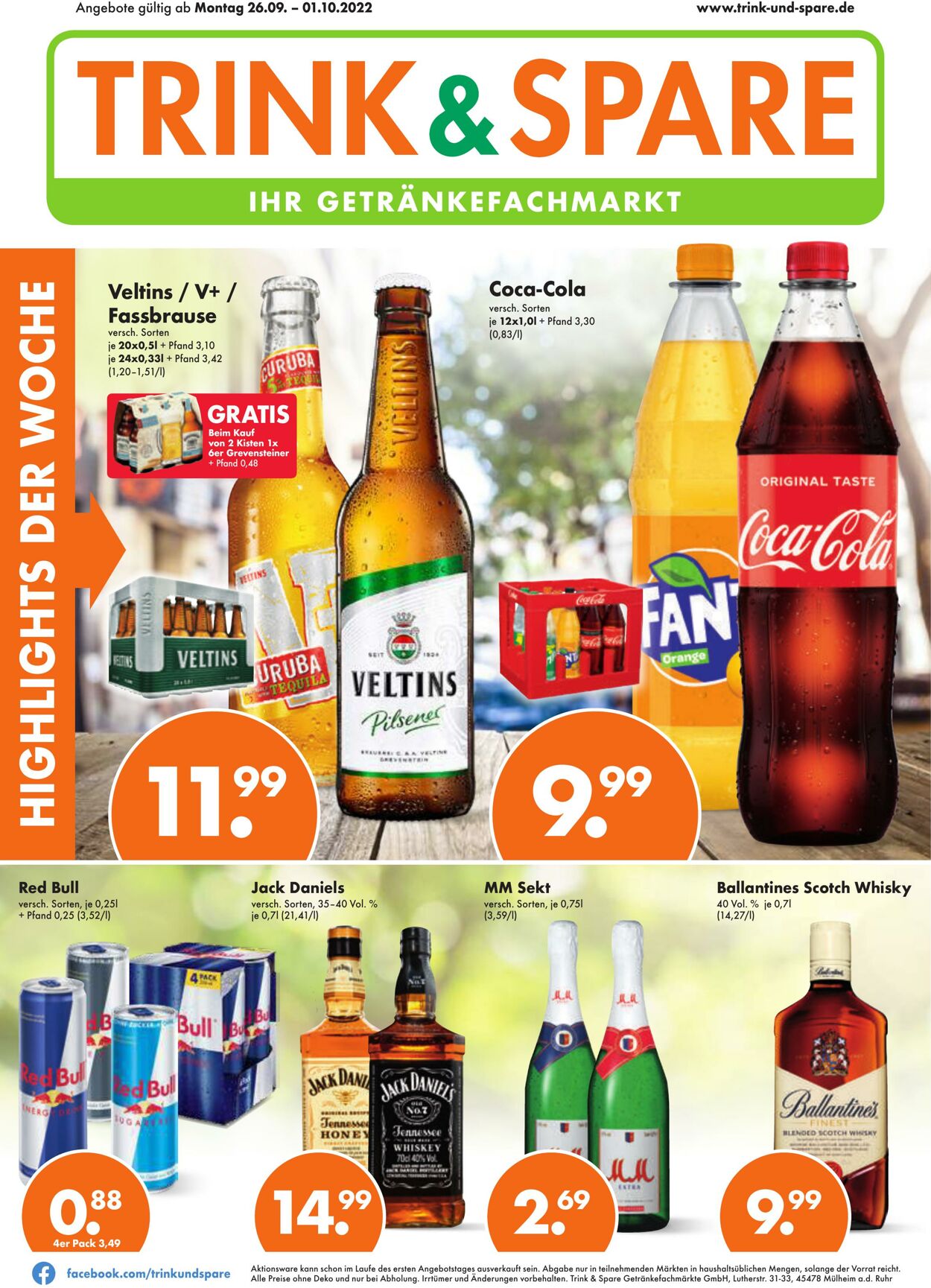 Prospekt Trink-und-Spare 26.09.2022 - 01.10.2022