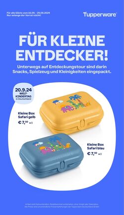 Prospekt Tupperware 19.08.2024 - 25.08.2024