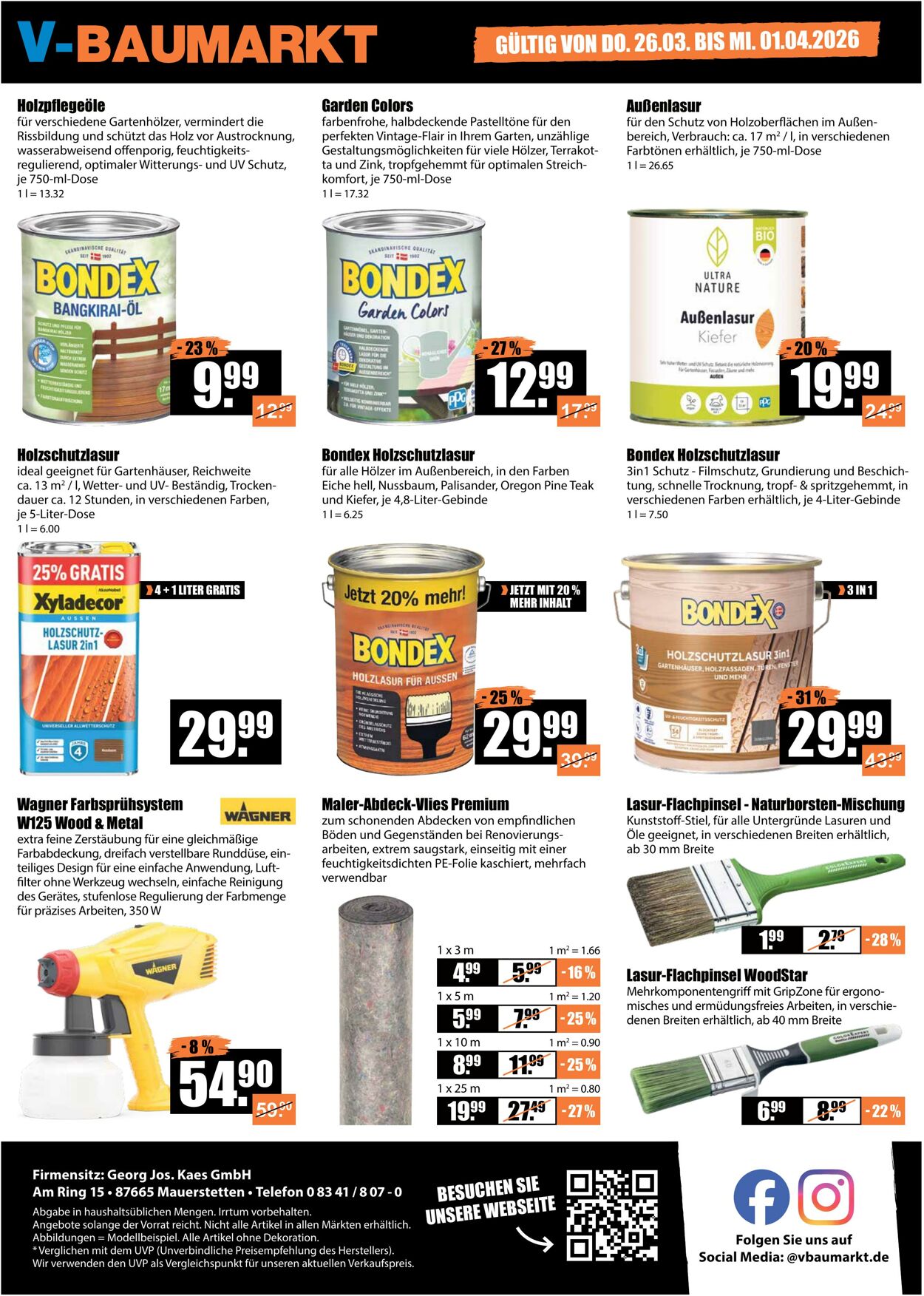 Prospekt V-Baumarkt 26.03.2026 - 01.04.2026