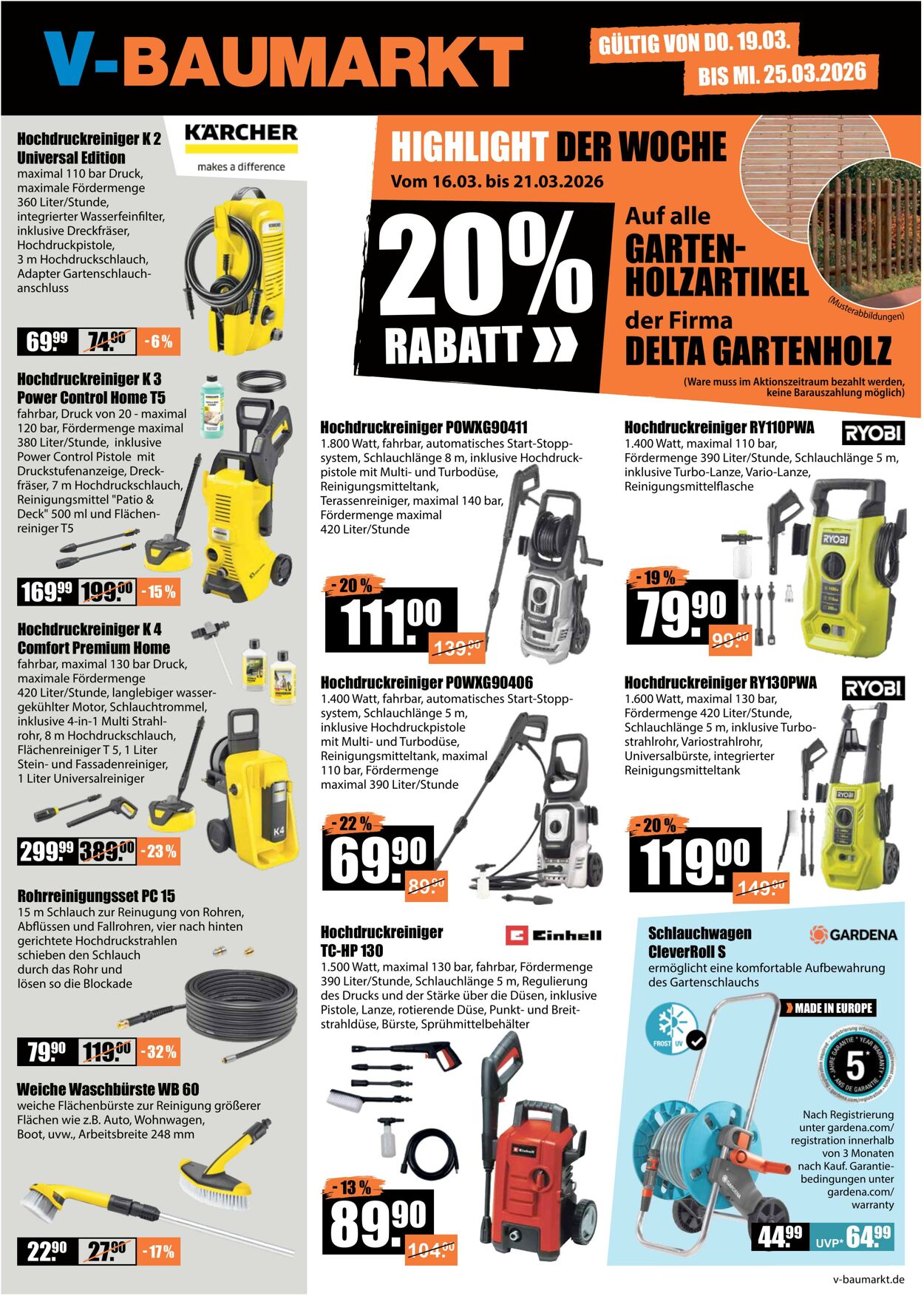 Prospekt V-Baumarkt 19.03.2026 - 25.03.2026