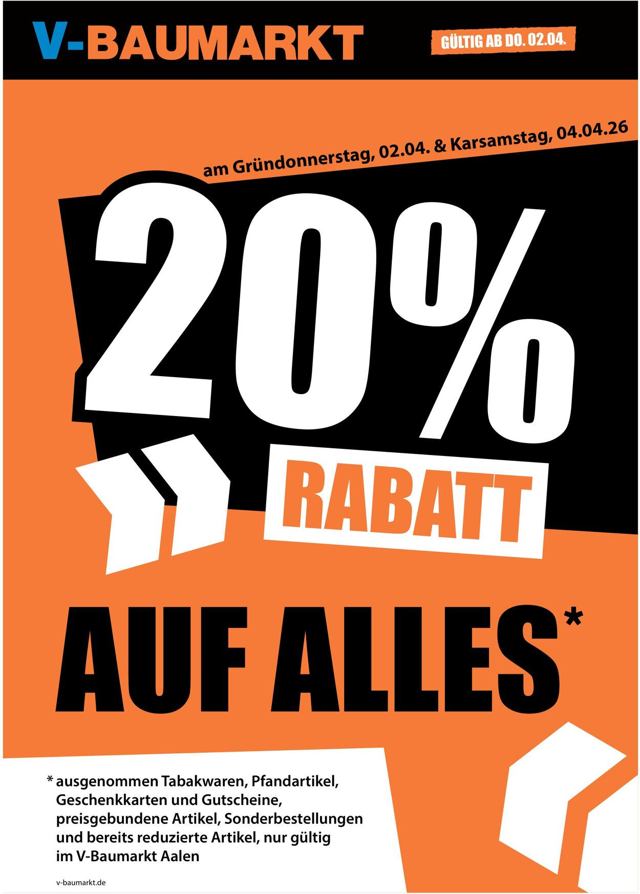 Prospekt V-Baumarkt 02.04.2026 - 08.04.2026