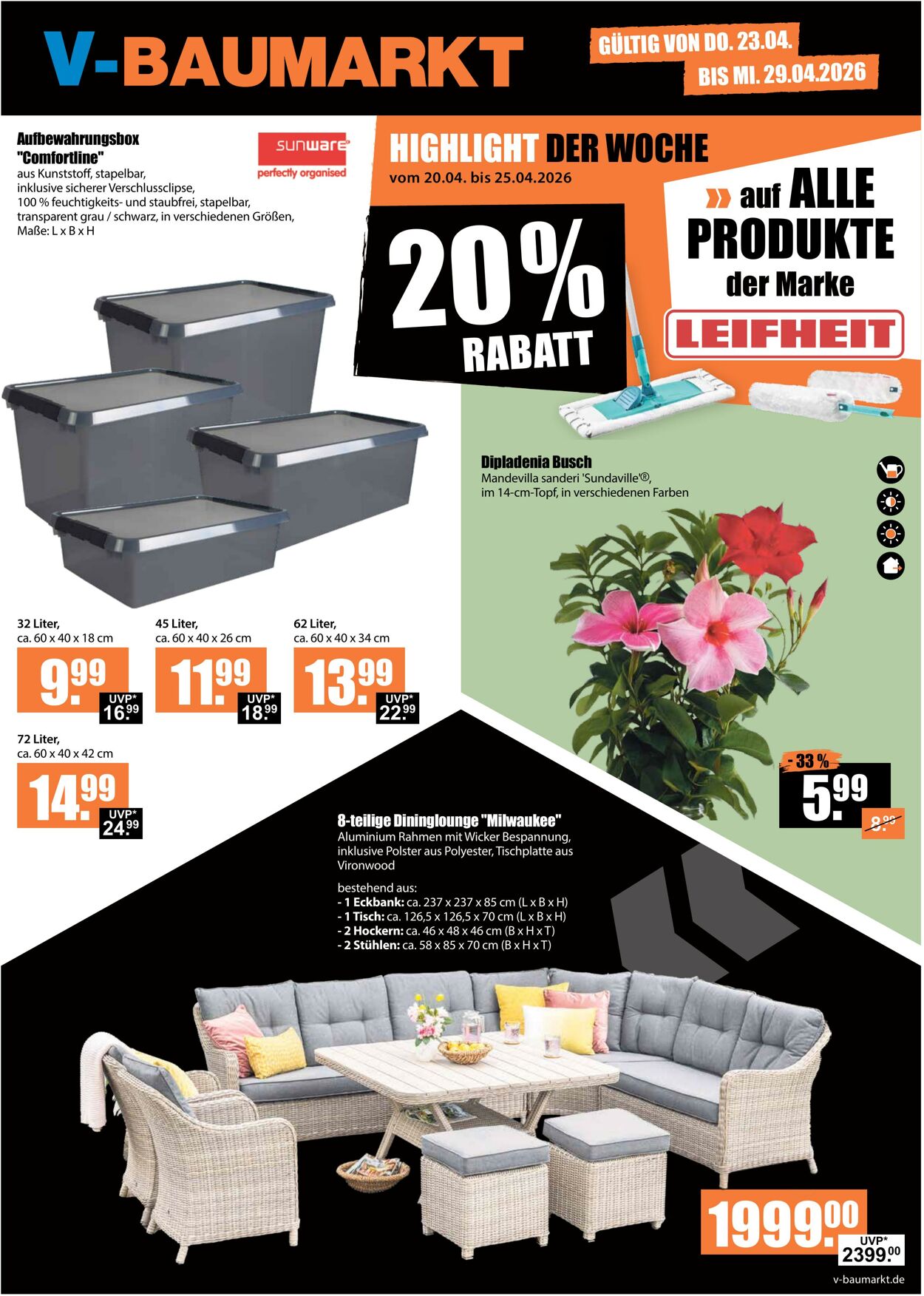 Prospekt V-Baumarkt 23.04.2026 - 29.04.2026