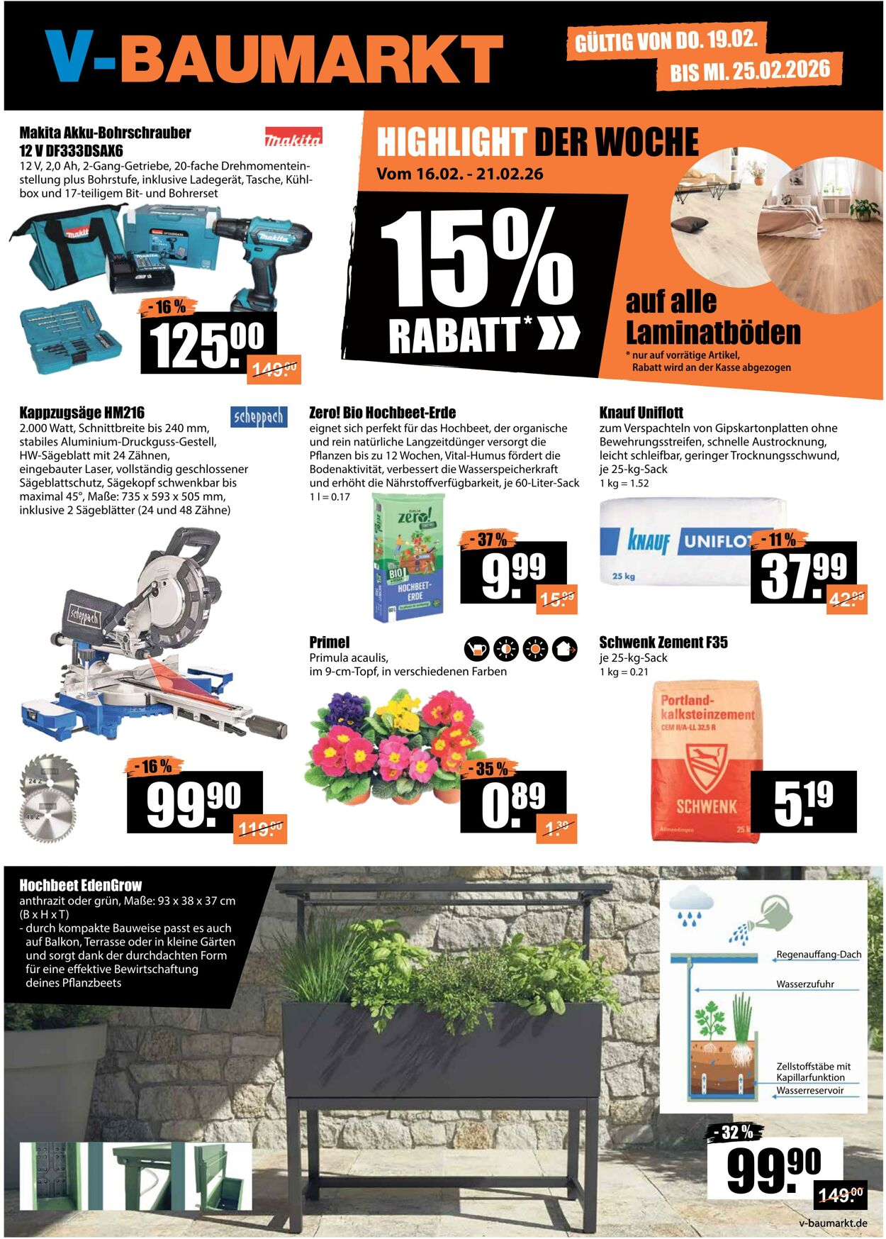 Prospekt V-Baumarkt 19.02.2026 - 25.02.2026