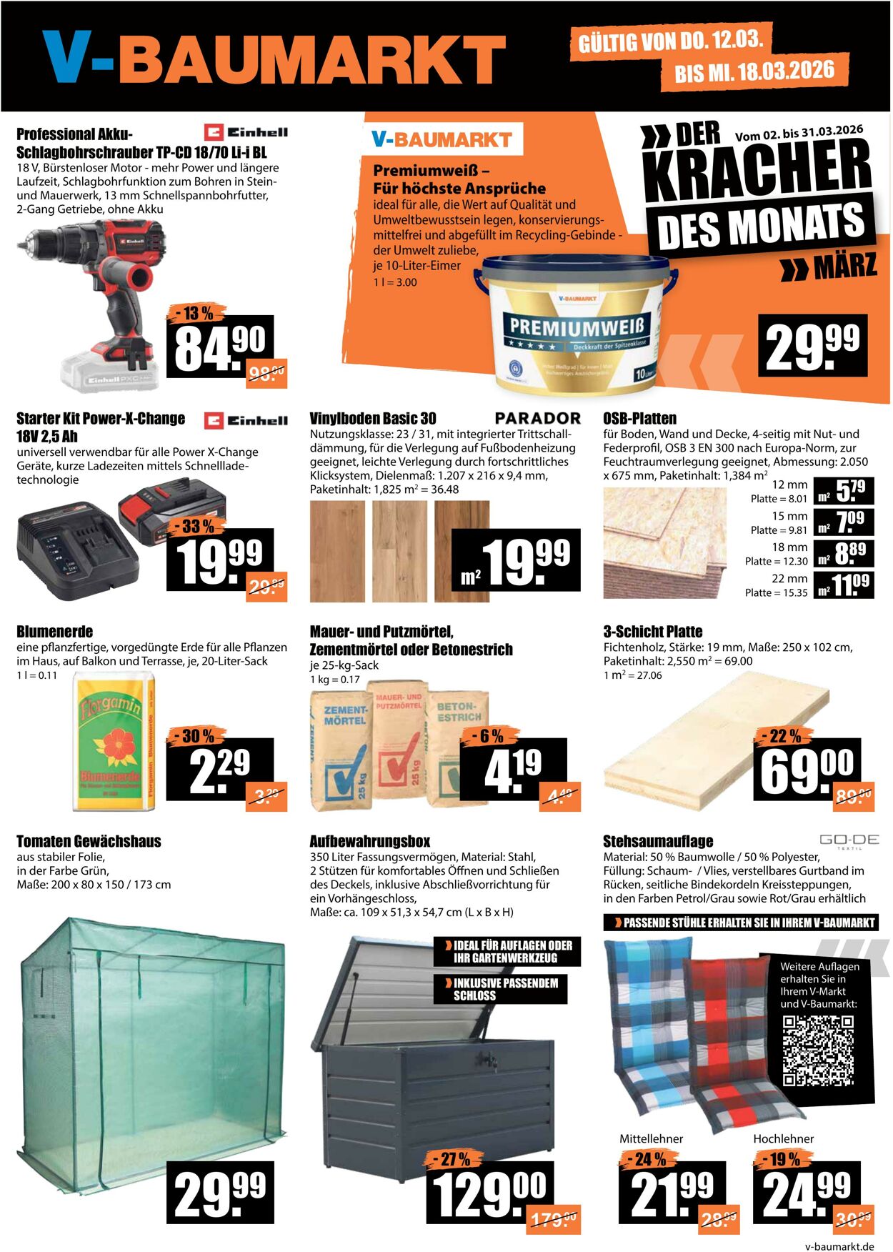 Prospekt V-Baumarkt 12.03.2026 - 18.03.2026