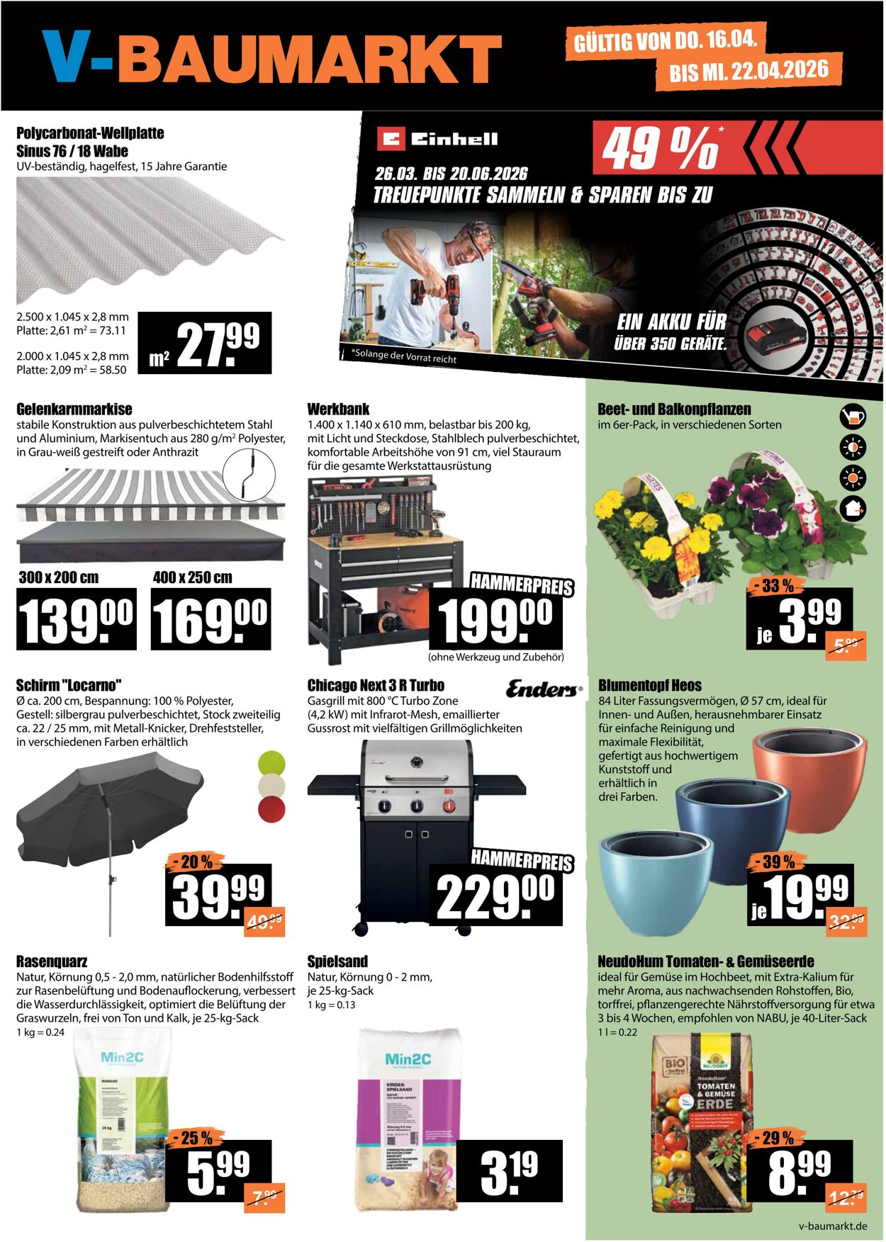 Prospekt V-Baumarkt 16.04.2026 - 22.04.2026