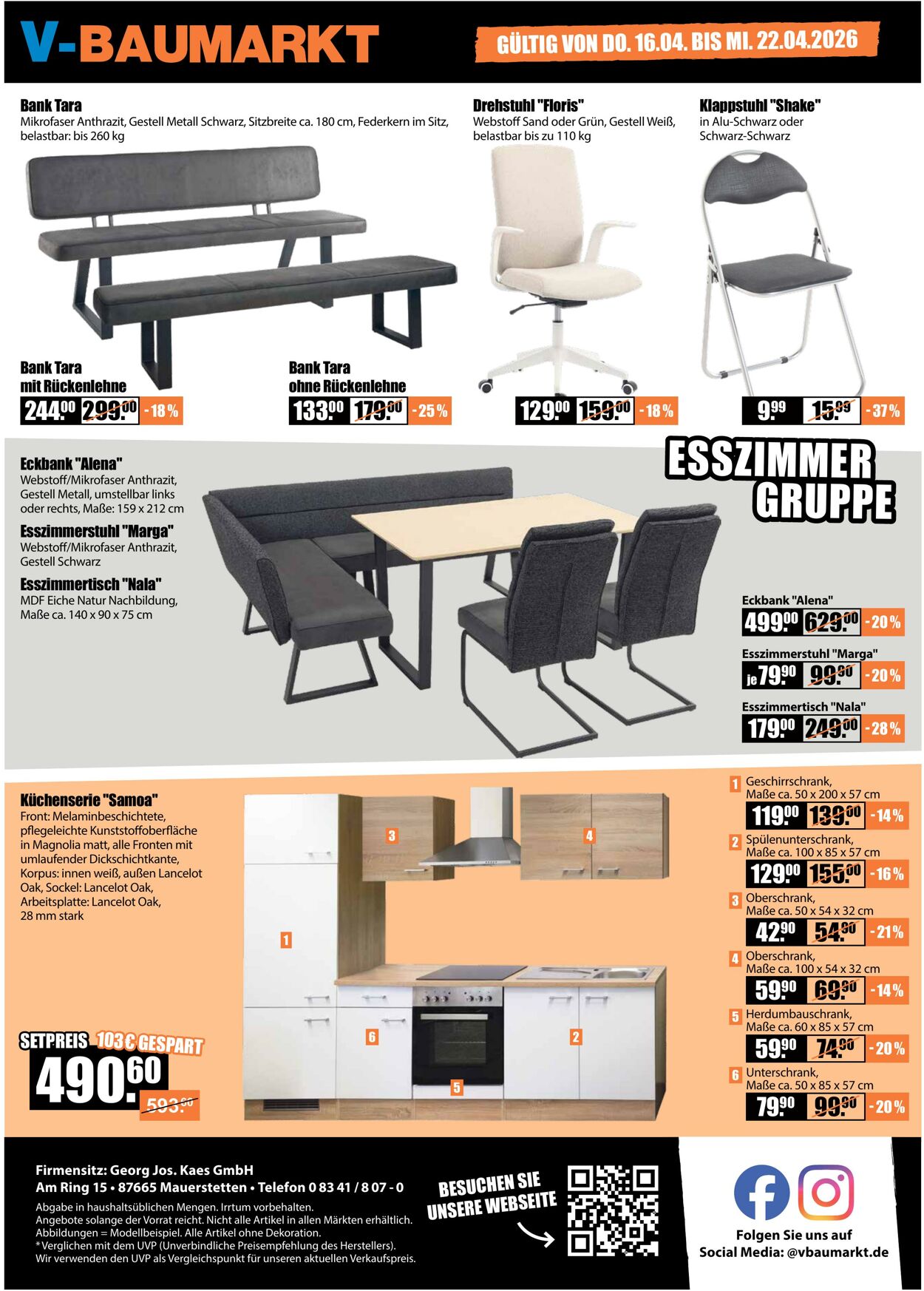 Prospekt V-Baumarkt 16.04.2026 - 22.04.2026