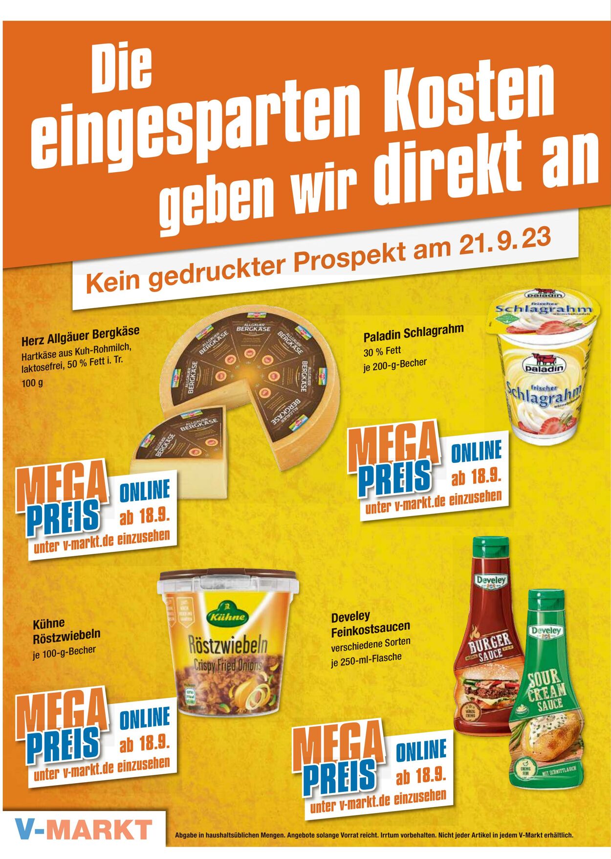 Prospekt V-Markt 14.09.2023 - 20.09.2023