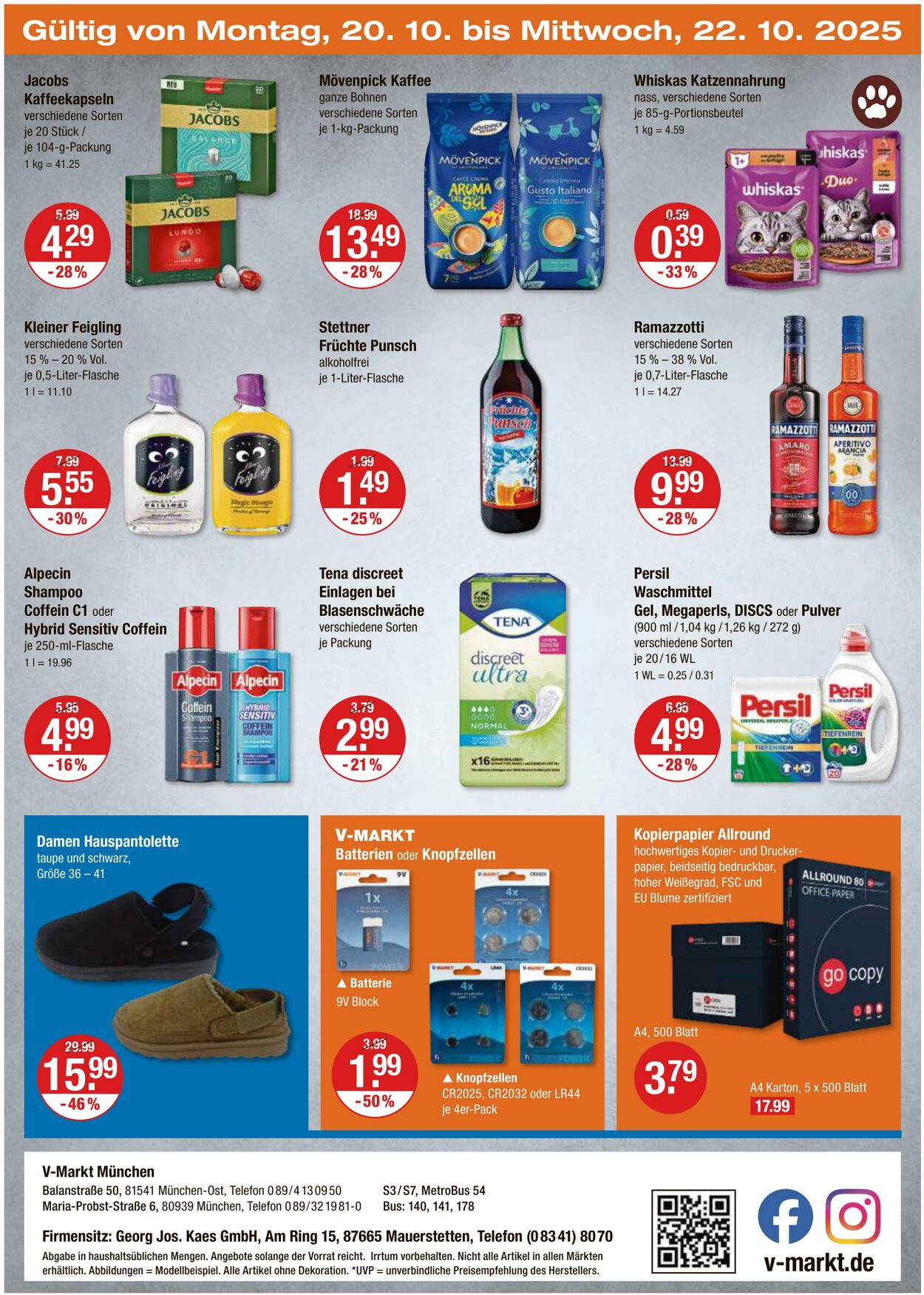 Prospekt V-Markt 16.10.2025 - 22.10.2025