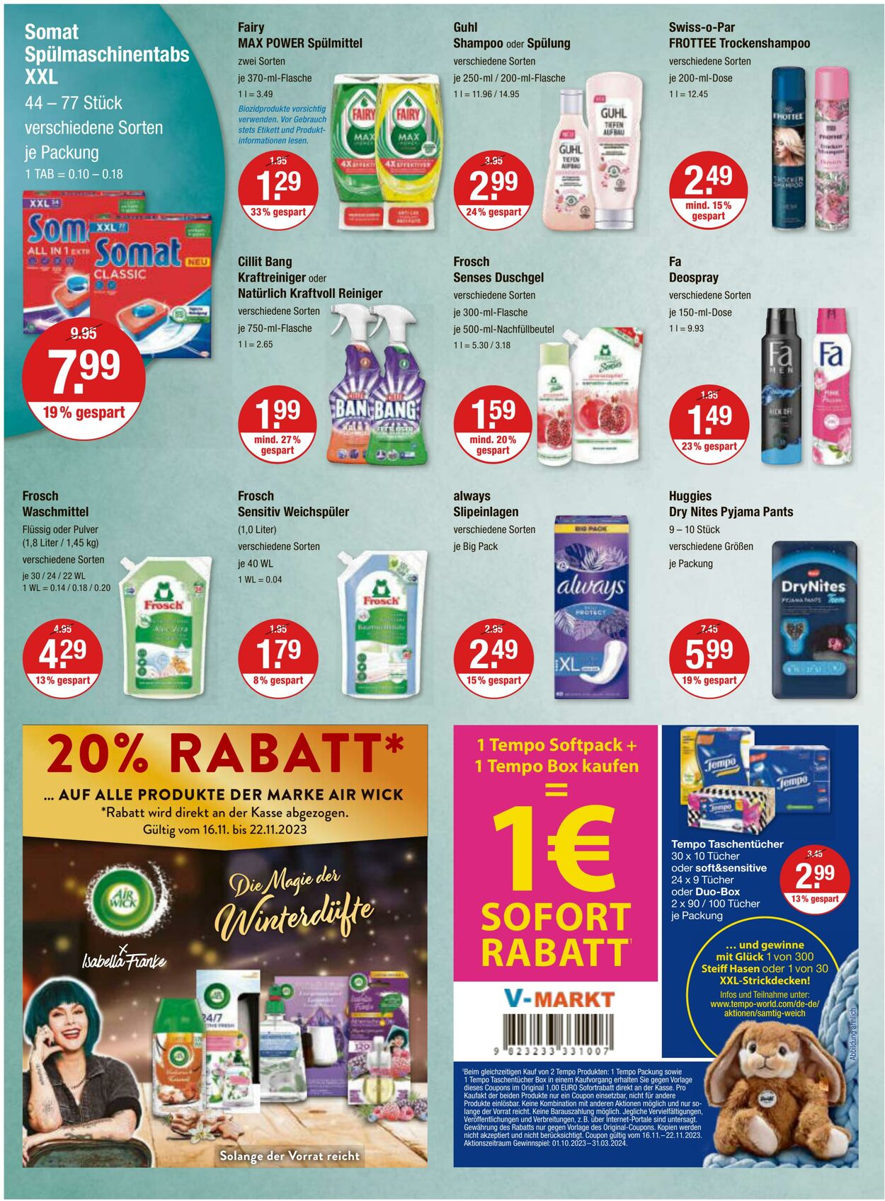 Prospekt V-Markt 16.11.2023 - 22.11.2023