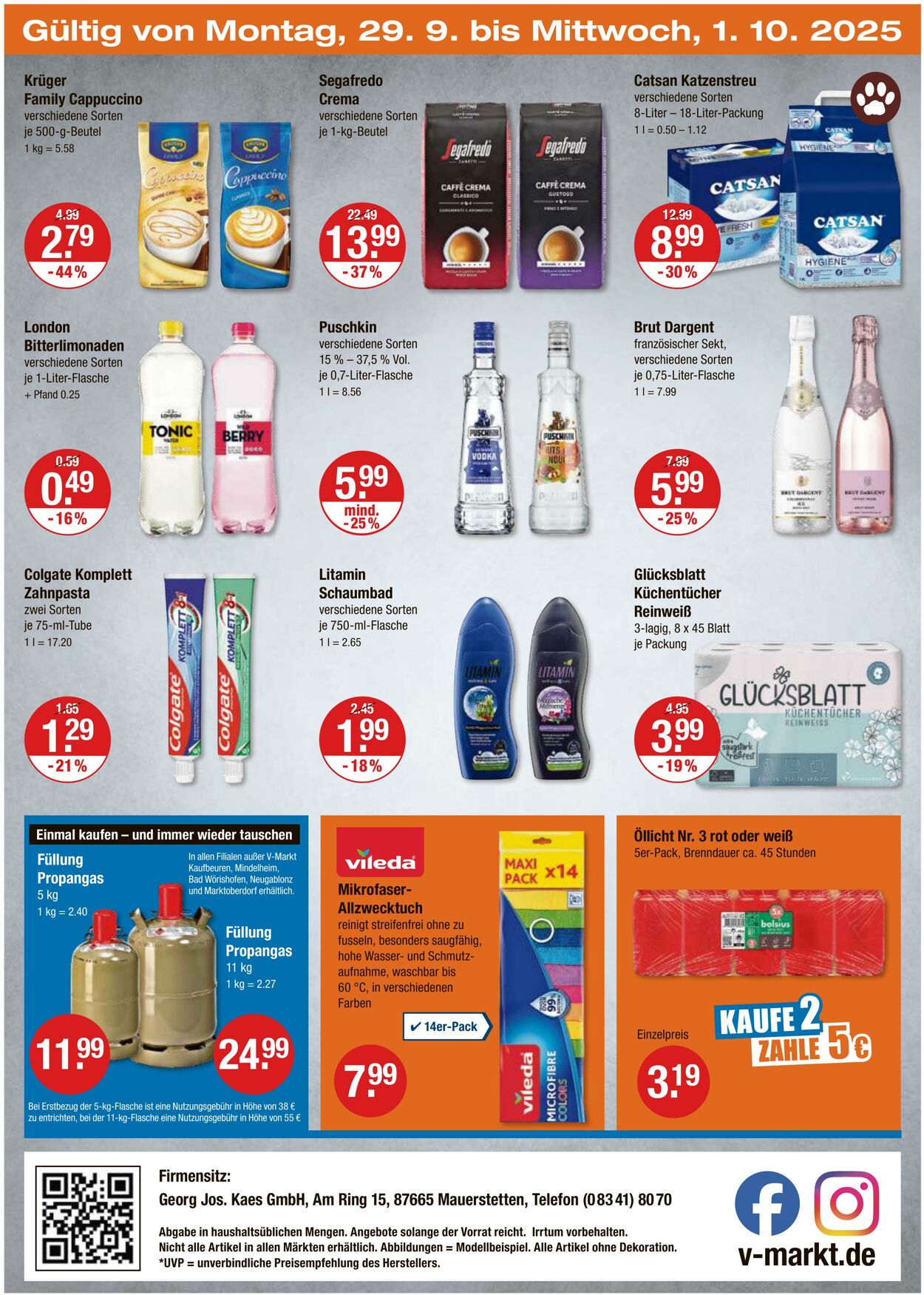 Prospekt V-Markt 25.09.2025 - 01.10.2025