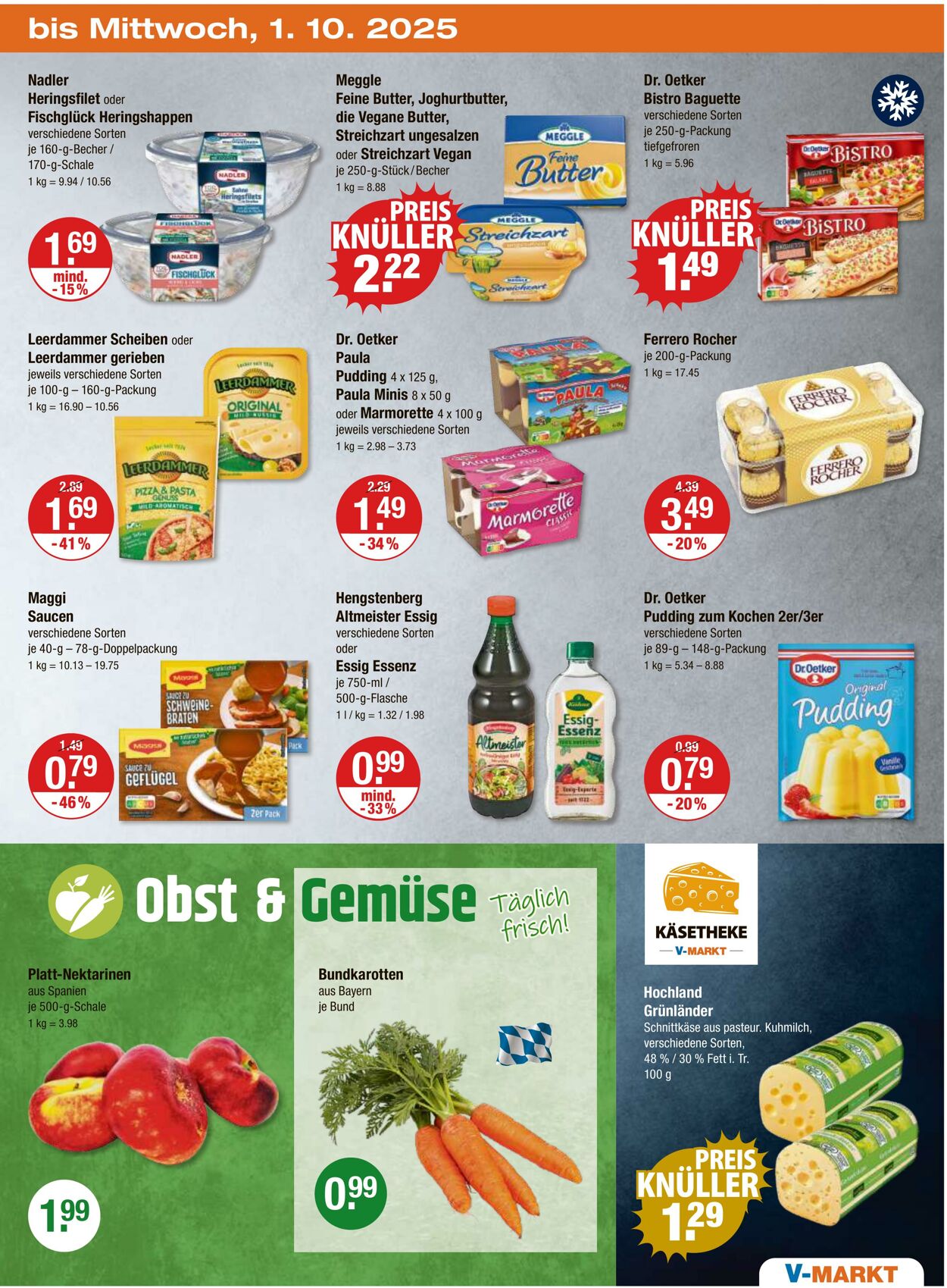 Prospekt V-Markt 25.09.2025 - 01.10.2025