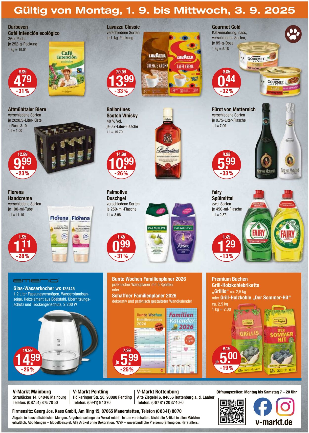 Prospekt V-Markt 28.08.2025 - 03.09.2025