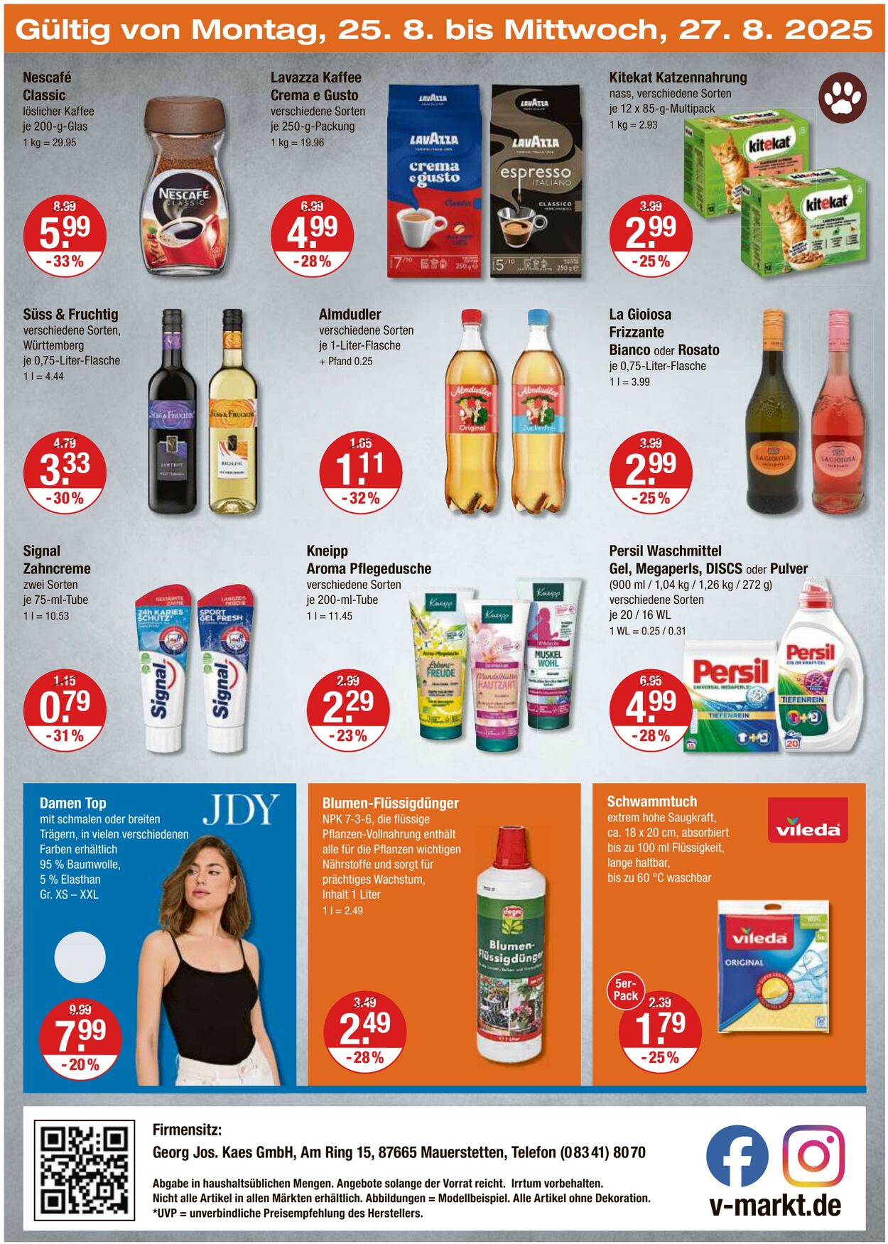 Prospekt V-Markt 21.08.2025 - 27.08.2025