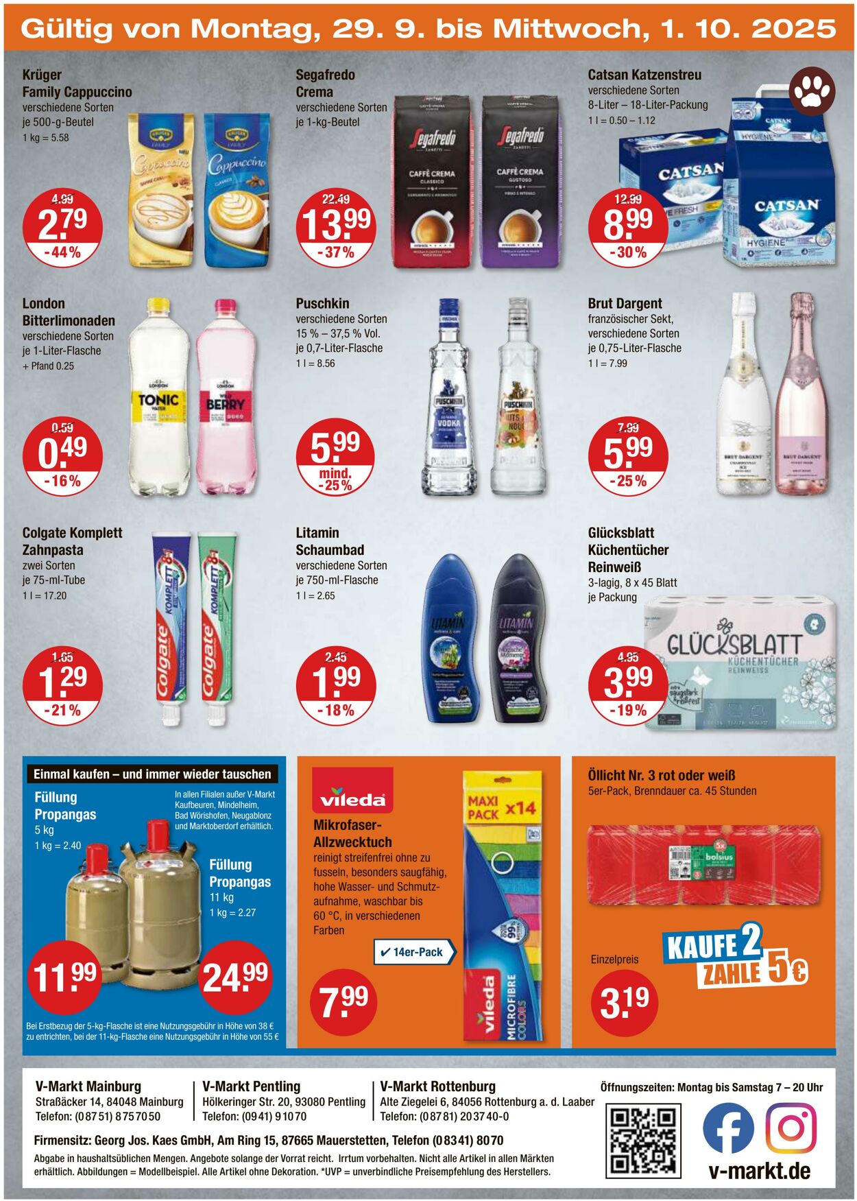 Prospekt V-Markt 25.09.2025 - 01.10.2025