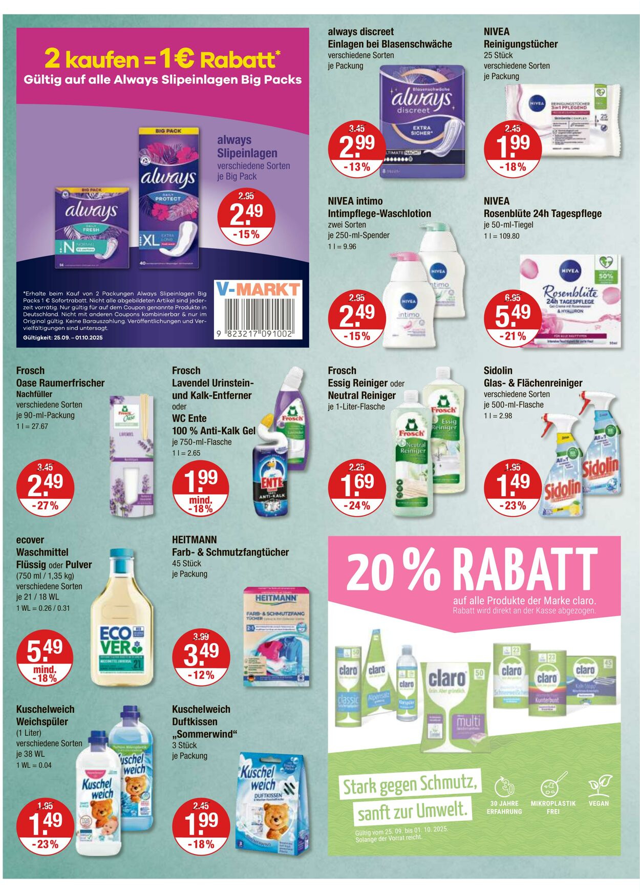 Prospekt V-Markt 25.09.2025 - 01.10.2025