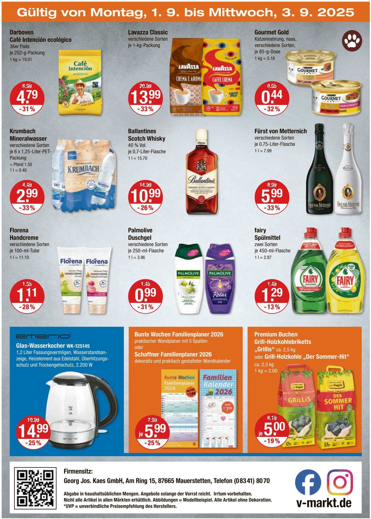 Prospekt V-Markt 28.08.2025 - 03.09.2025
