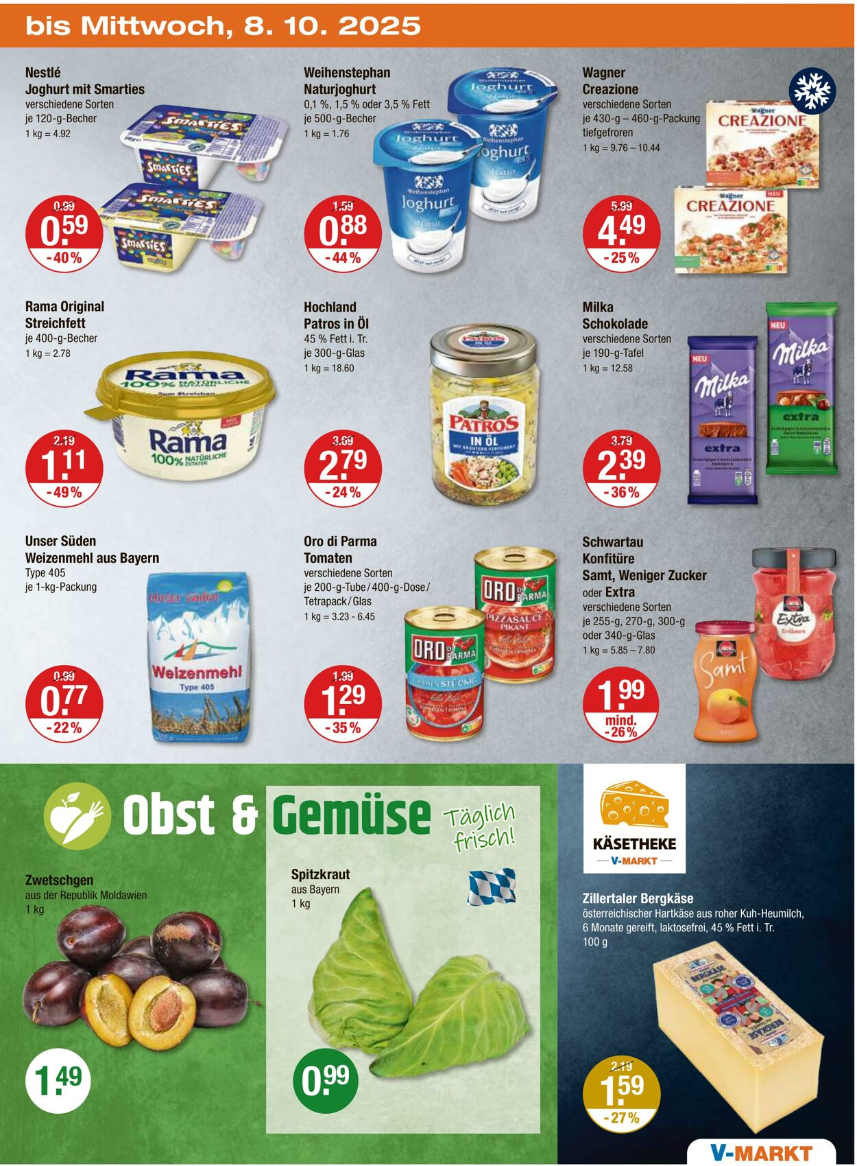 Prospekt V-Markt 02.10.2025 - 08.10.2025