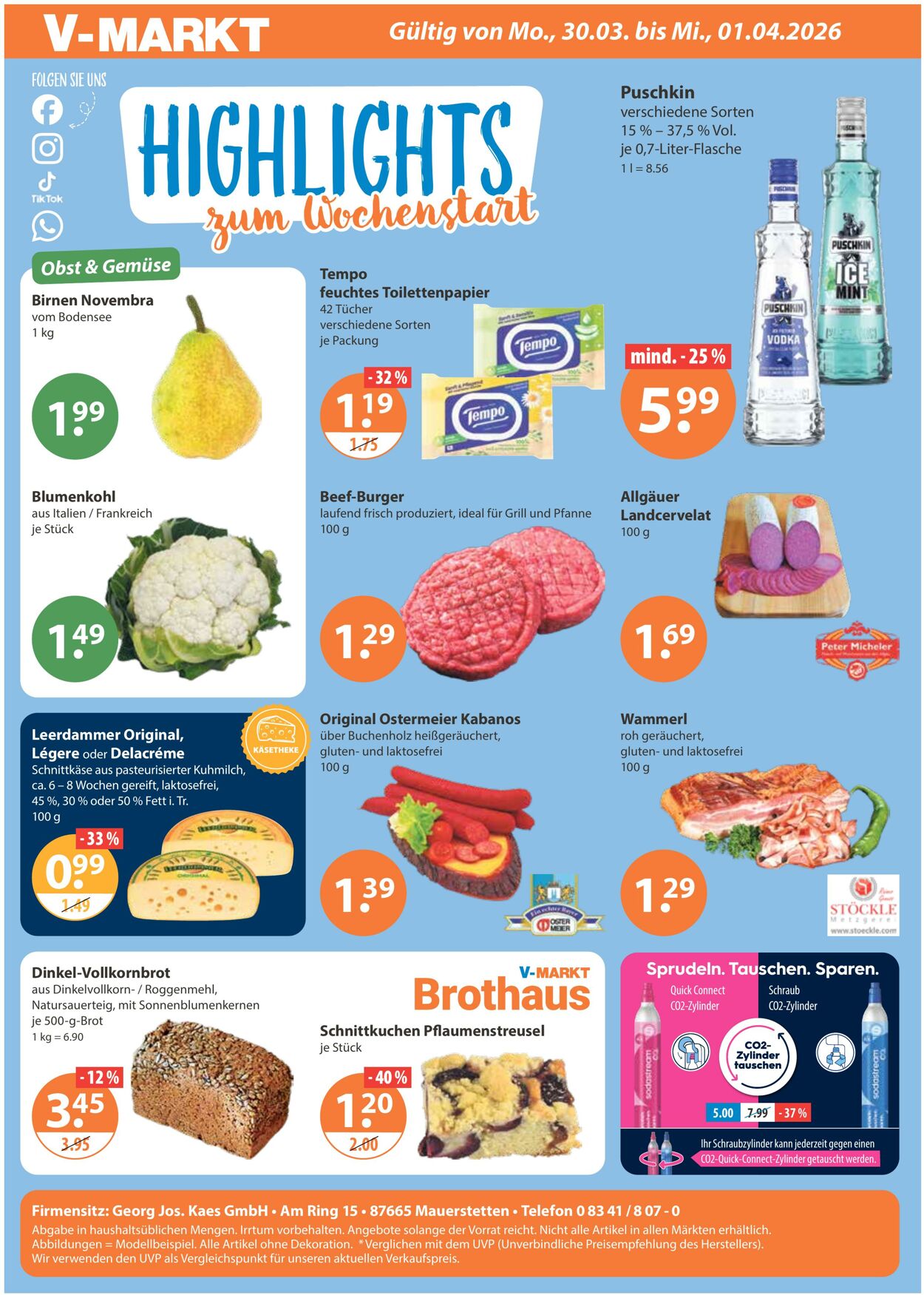 Prospekt V-Markt 26.03.2026 - 01.04.2026