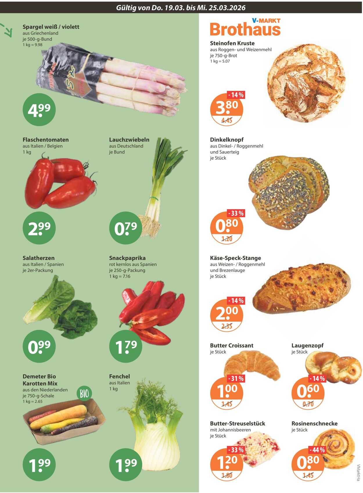 Prospekt V-Markt 19.03.2026 - 25.03.2026