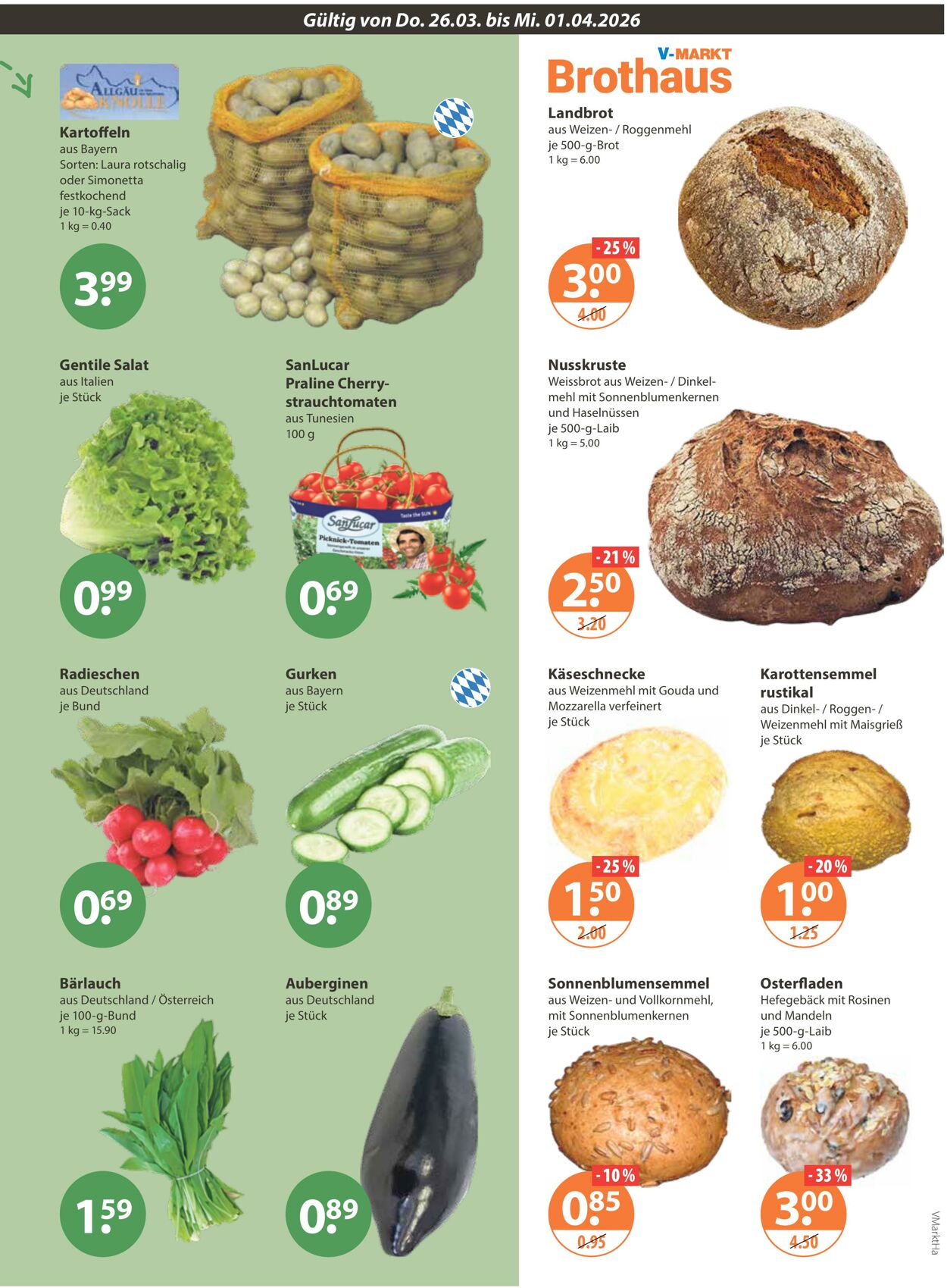 Prospekt V-Markt 26.03.2026 - 01.04.2026