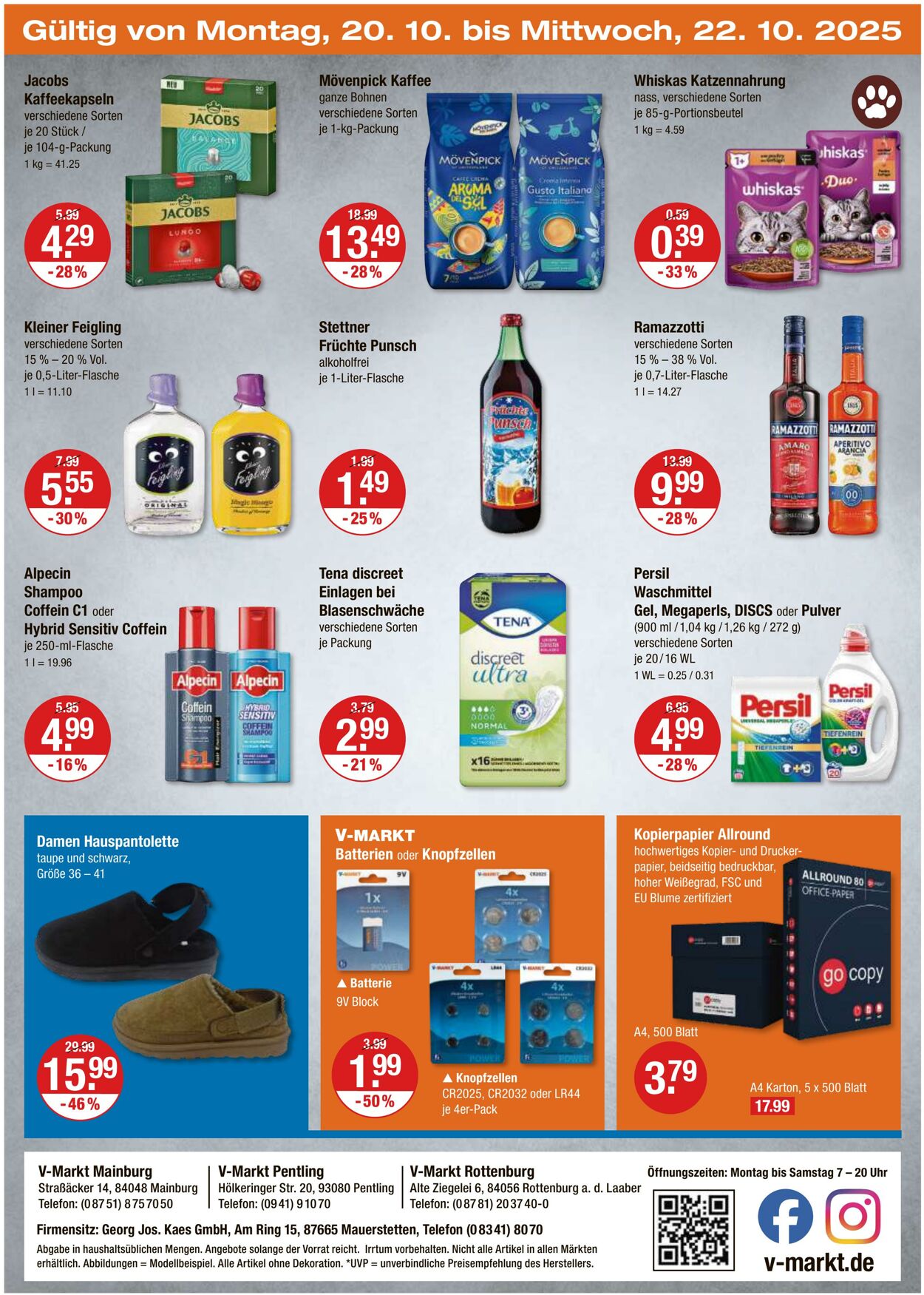 Prospekt V-Markt 16.10.2025 - 22.10.2025