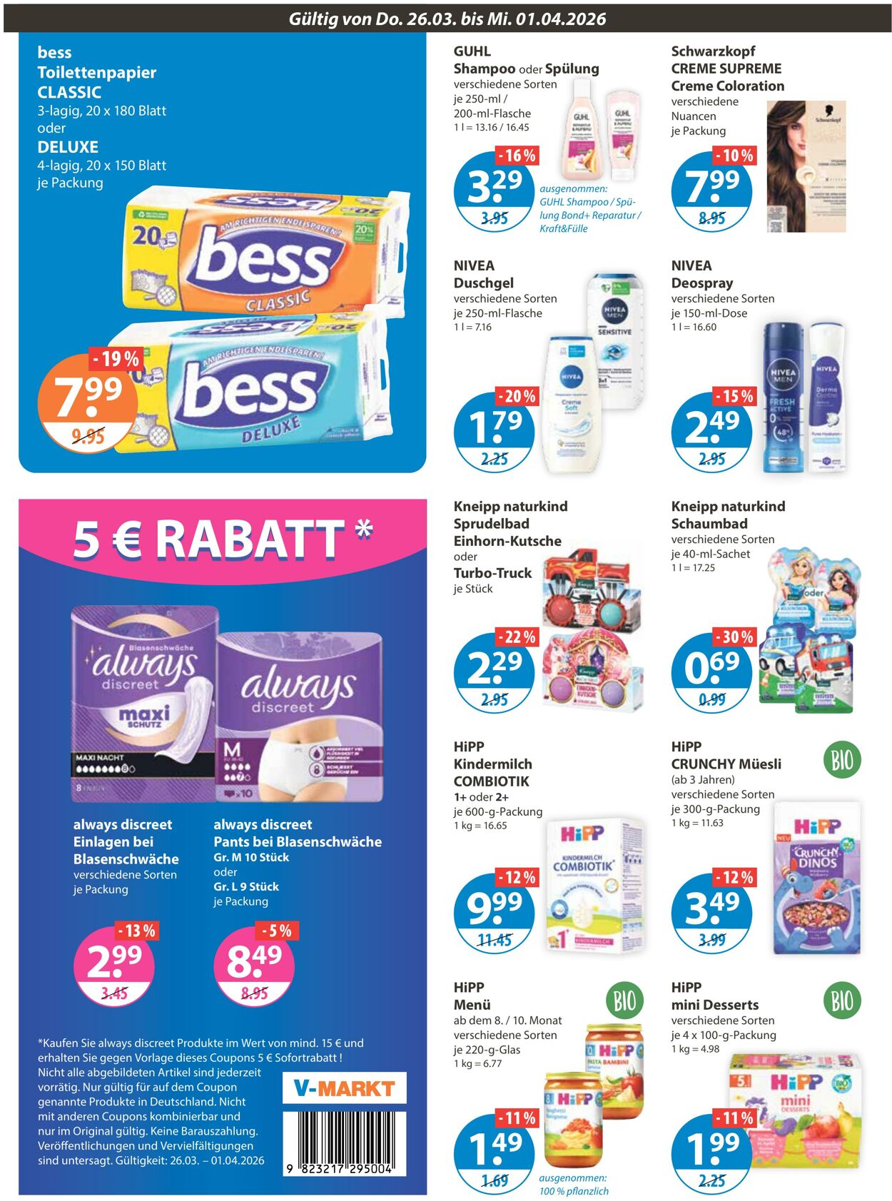 Prospekt V-Markt 26.03.2026 - 01.04.2026