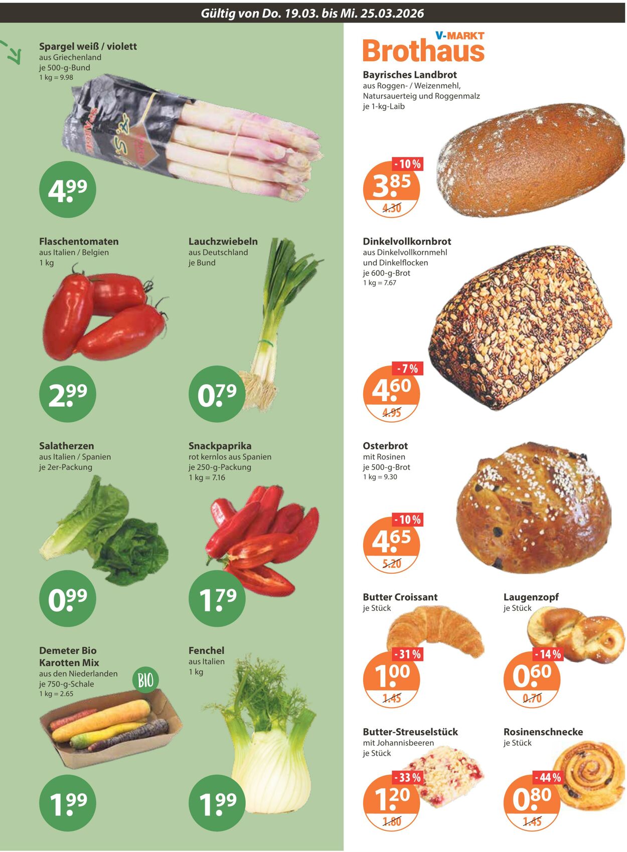 Prospekt V-Markt 19.03.2026 - 25.03.2026