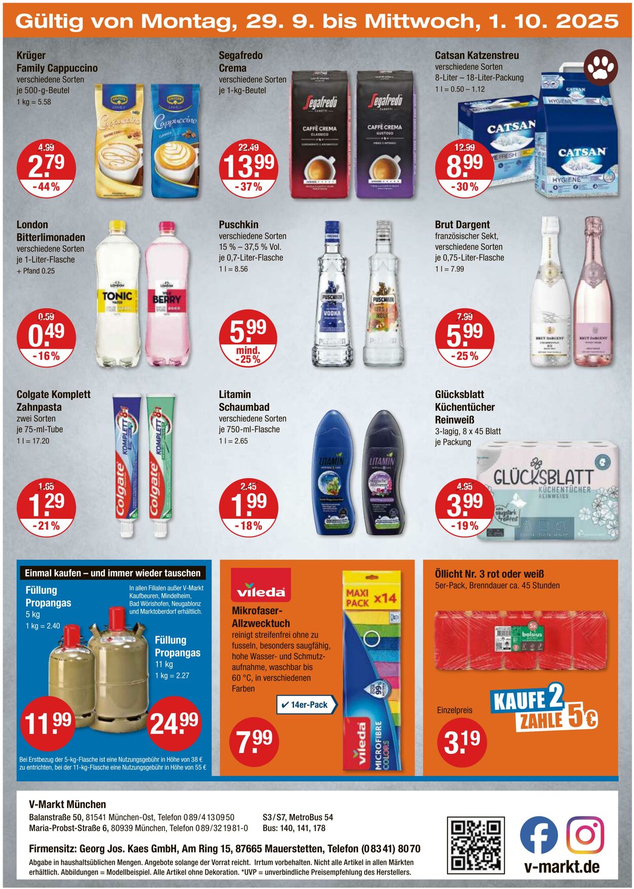 Prospekt V-Markt 25.09.2025 - 01.10.2025