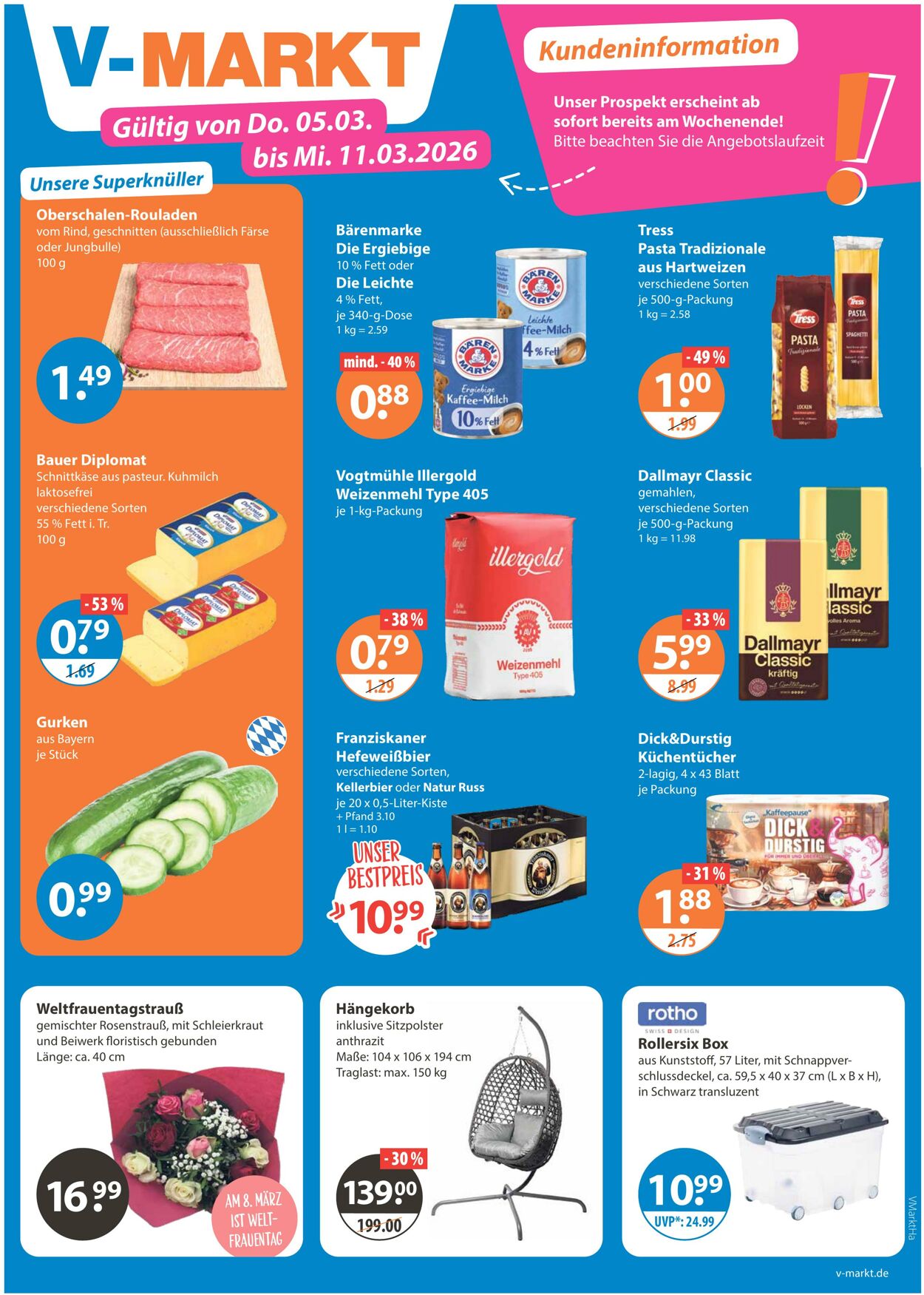 Prospekt V-Markt 05.03.2026 - 11.03.2026