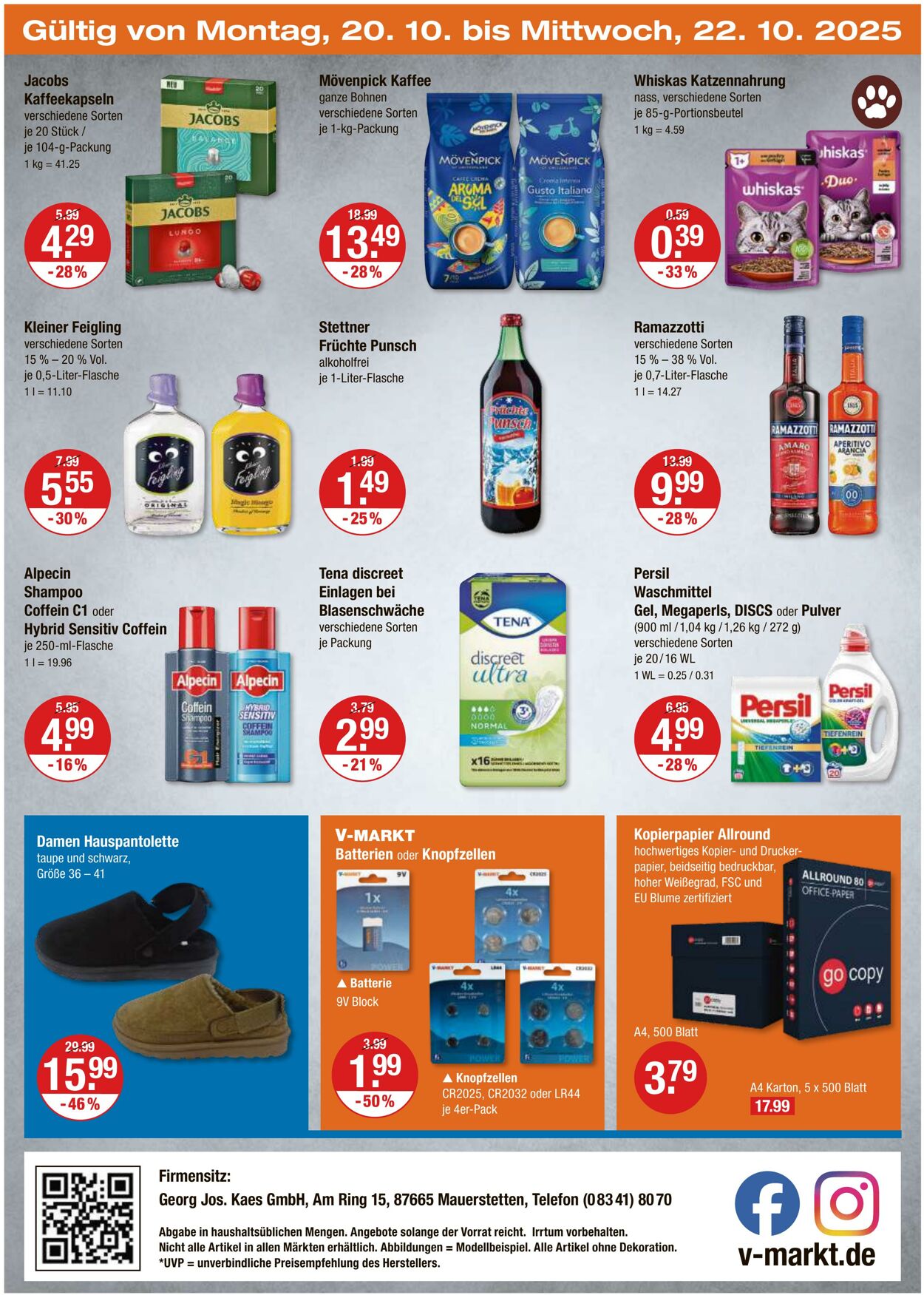 Prospekt V-Markt 16.10.2025 - 22.10.2025