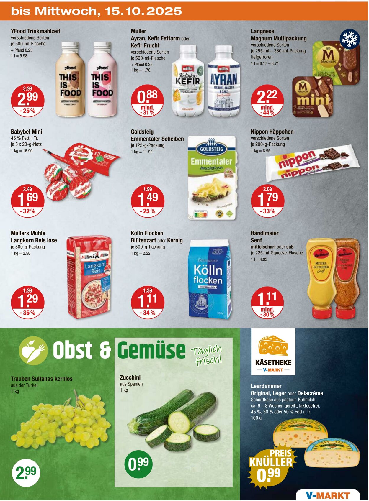 Prospekt V-Markt 09.10.2025 - 15.10.2025