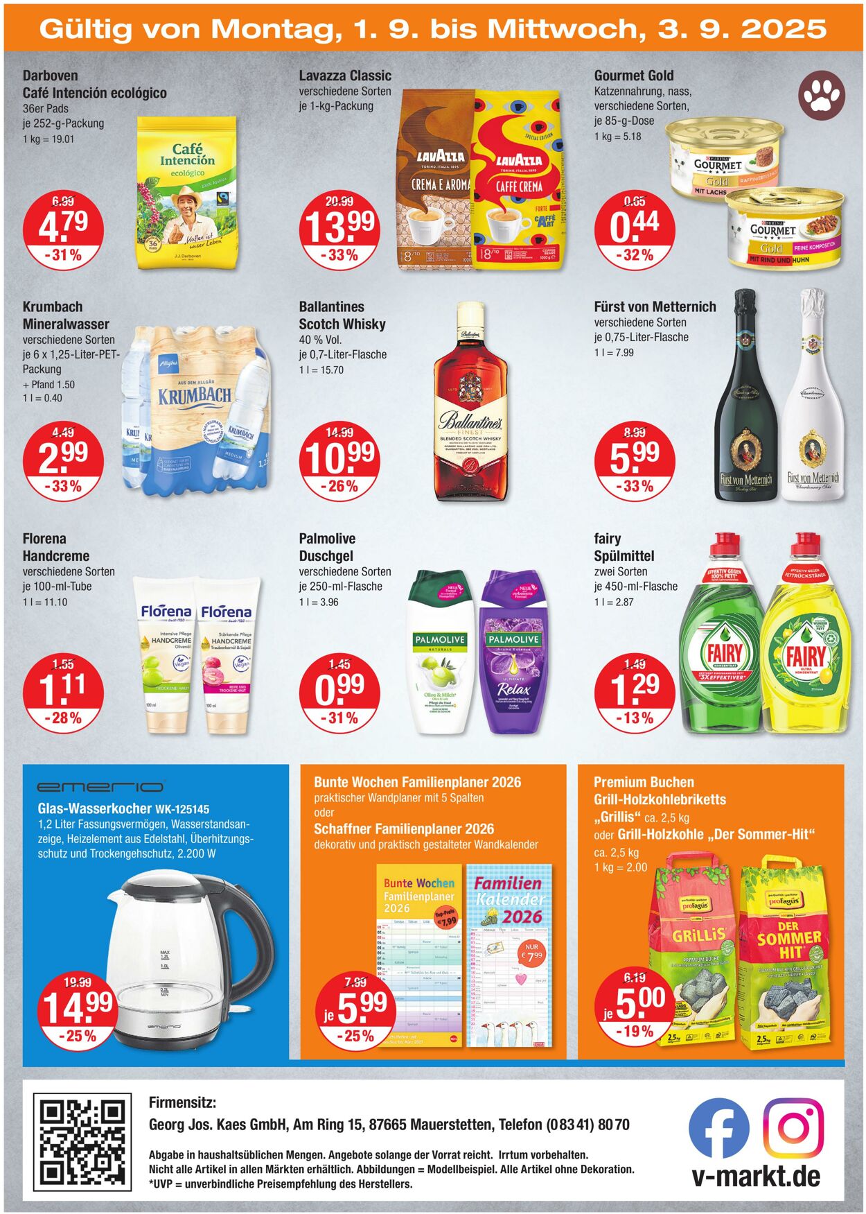 Prospekt V-Markt 28.08.2025 - 03.09.2025