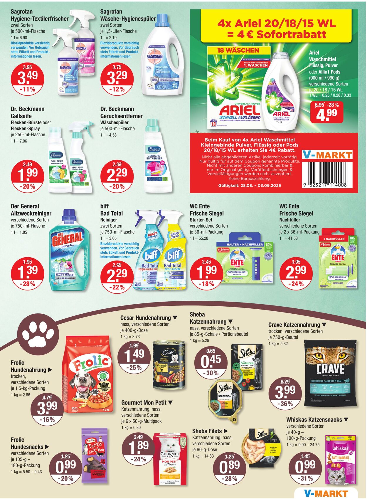 Prospekt V-Markt 28.08.2025 - 03.09.2025