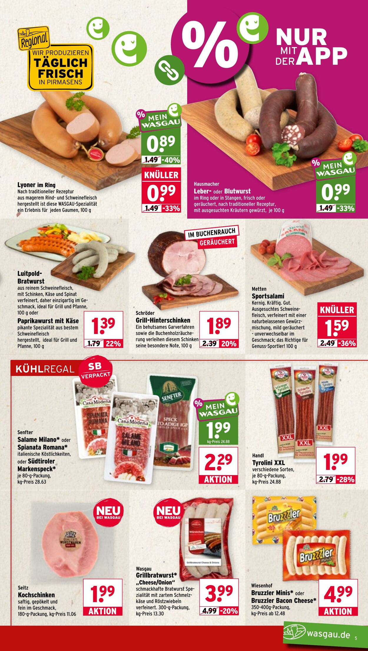 Prospekt Wasgau 15.06.2026 - 20.06.2026