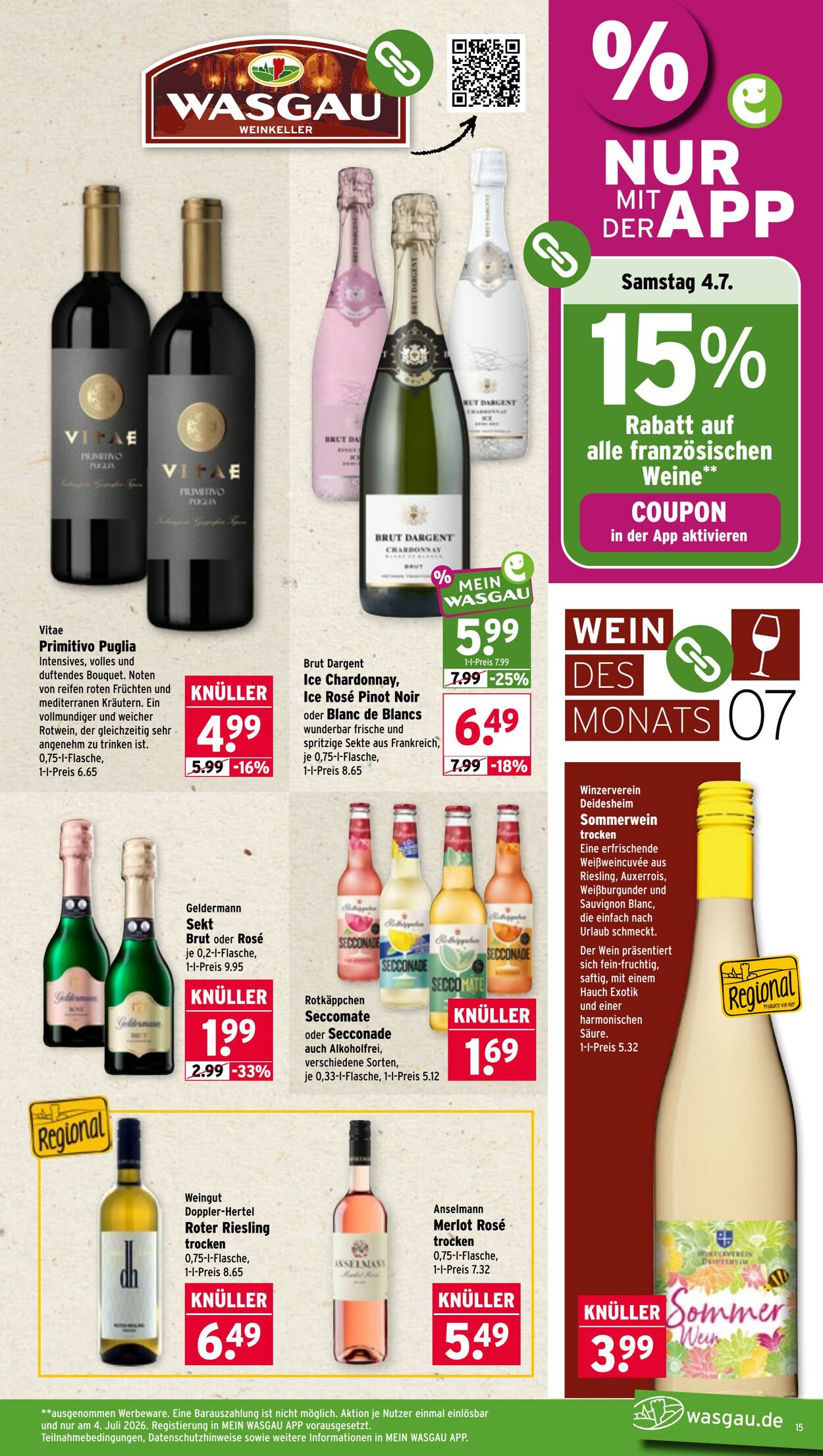 Prospekt Wasgau 22.06.2026 - 27.06.2026