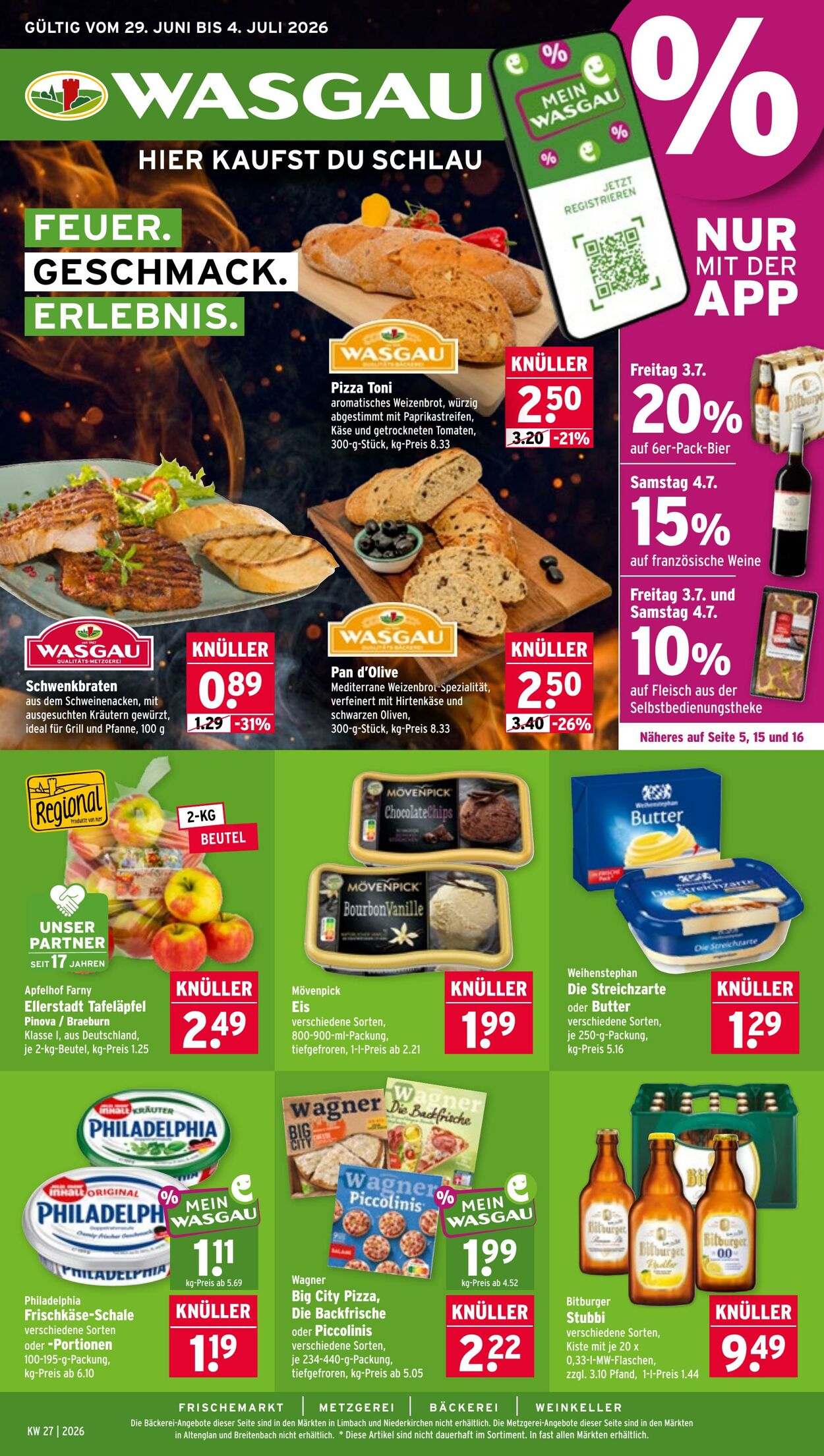 Prospekt Wasgau 22.06.2026 - 27.06.2026
