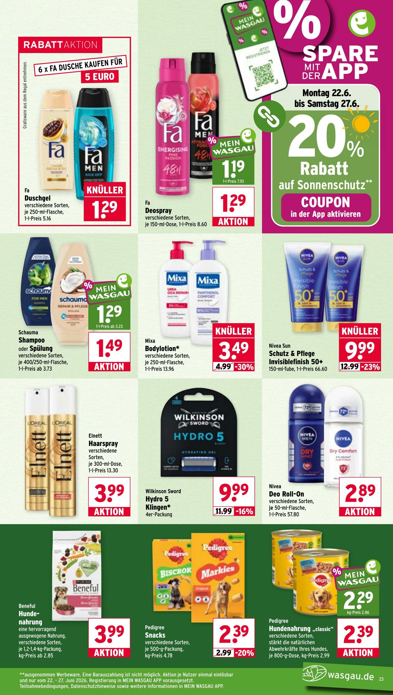 Prospekt Wasgau 22.06.2026 - 27.06.2026