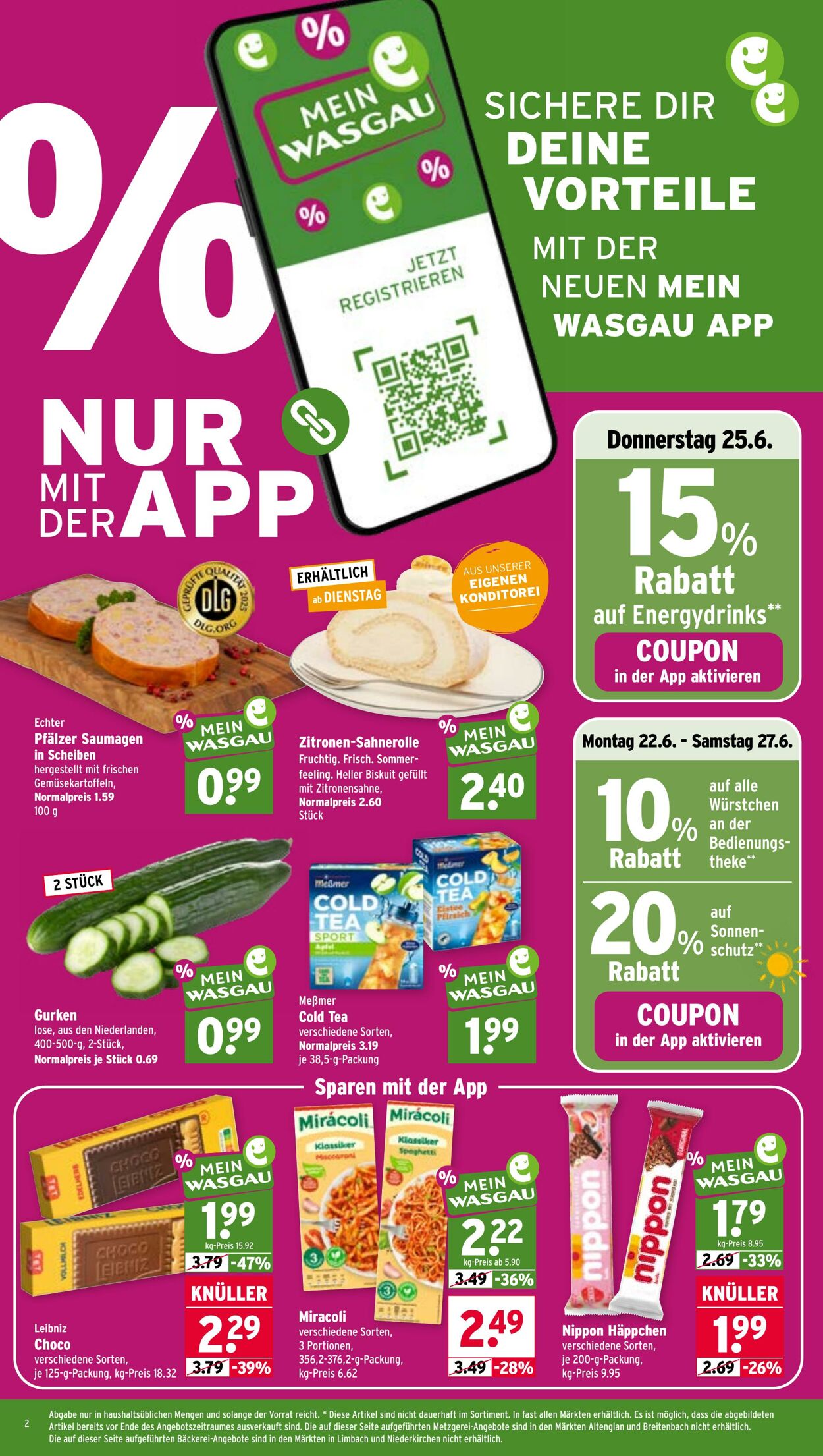 Prospekt Wasgau 15.06.2026 - 20.06.2026