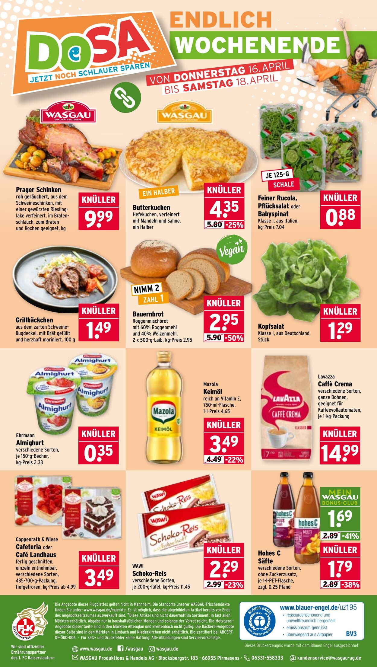Prospekt Wasgau 13.04.2026 - 18.04.2026