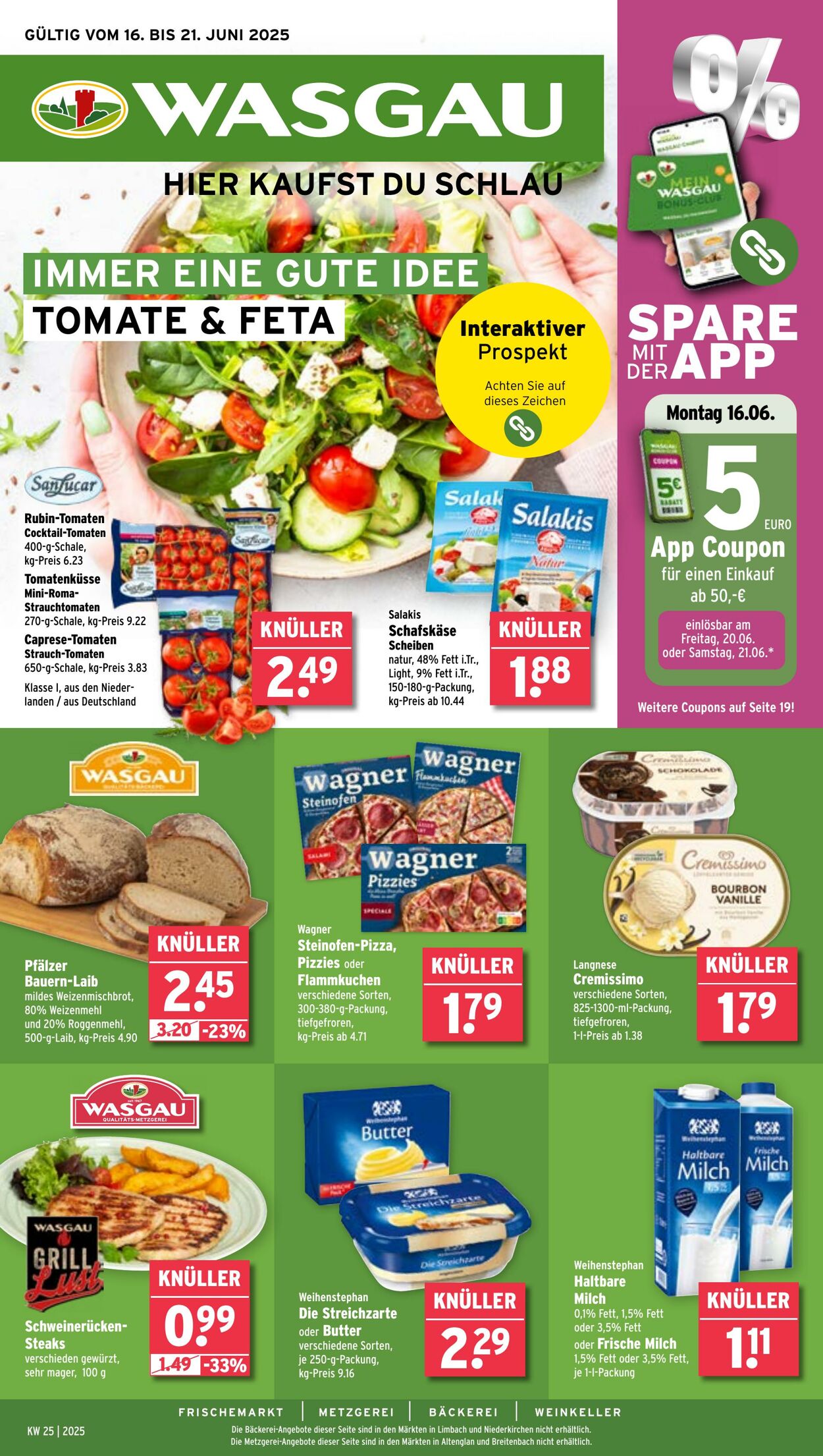 Prospekt Wasgau 16.06.2025 - 21.06.2025