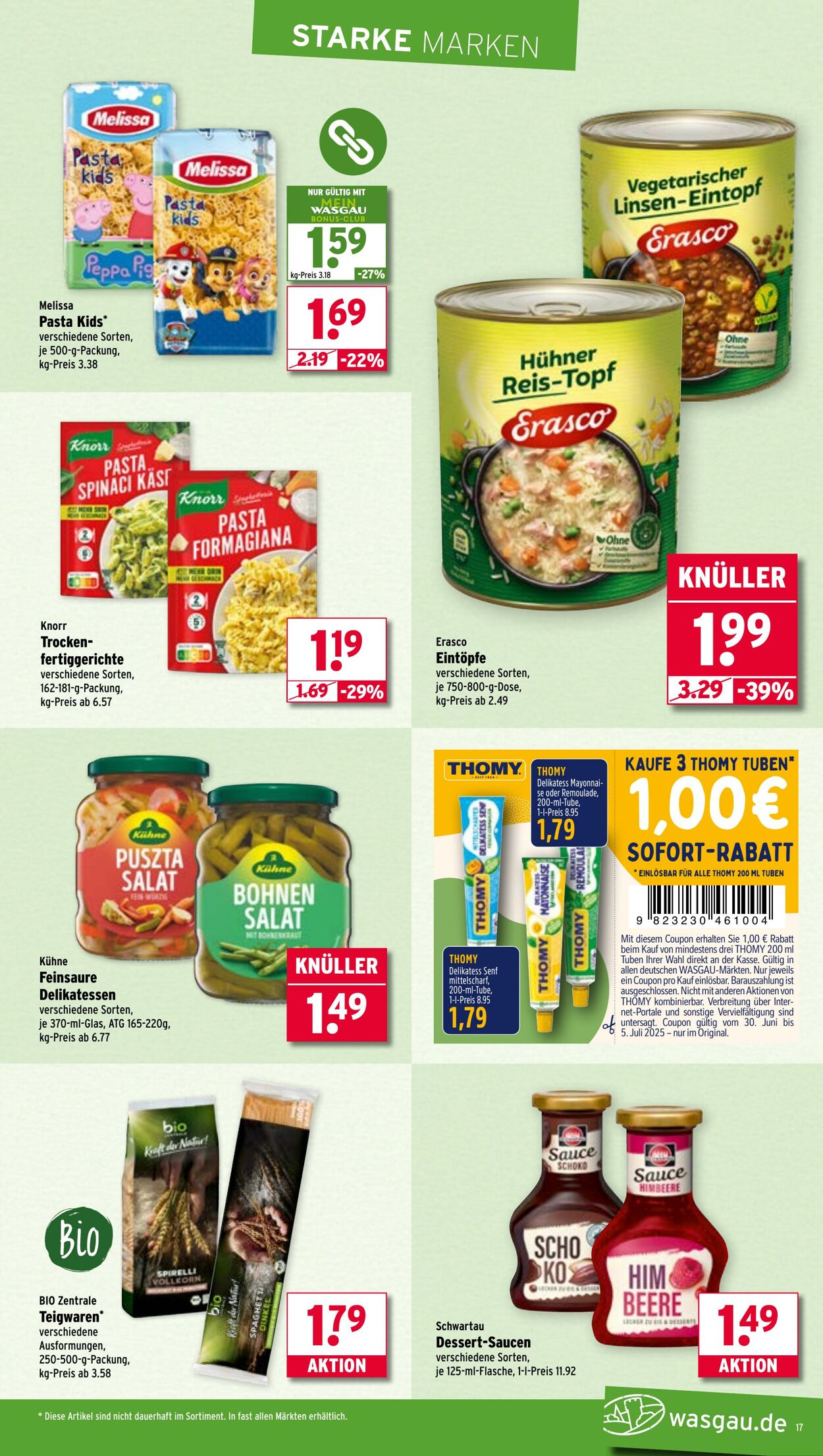 Prospekt Wasgau 30.06.2025 - 05.07.2025