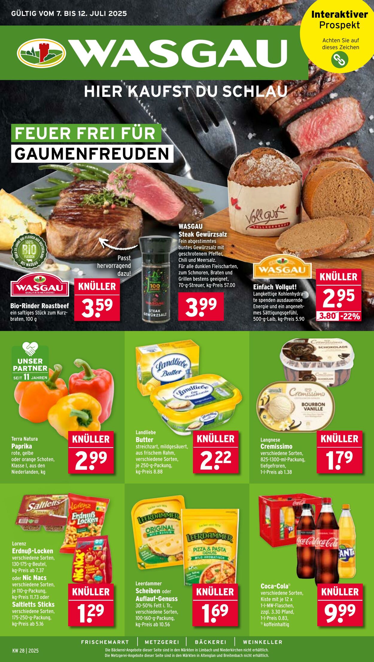 Prospekt Wasgau 07.07.2025 - 12.07.2025