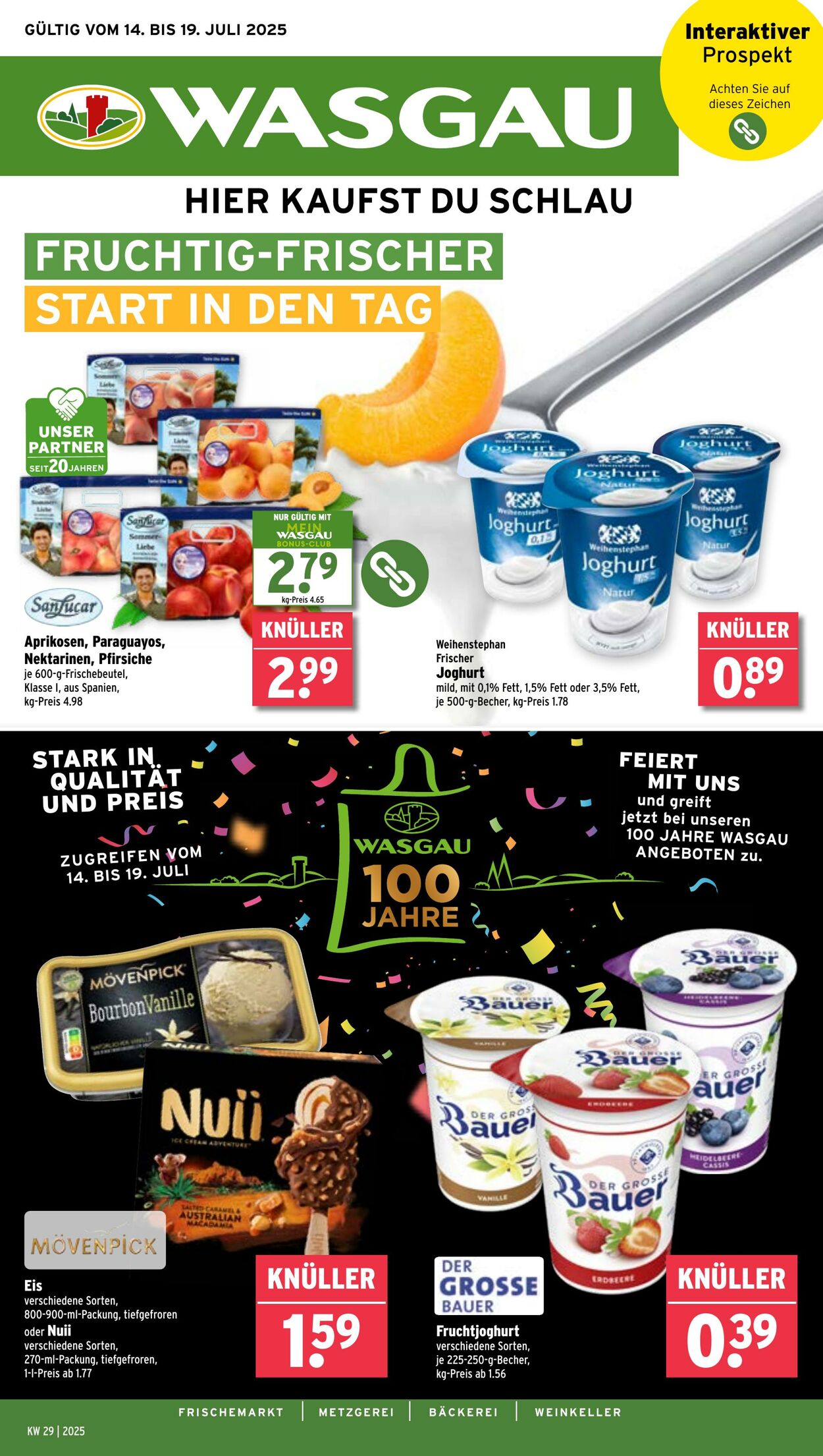 Prospekt Wasgau 14.07.2025 - 19.07.2025