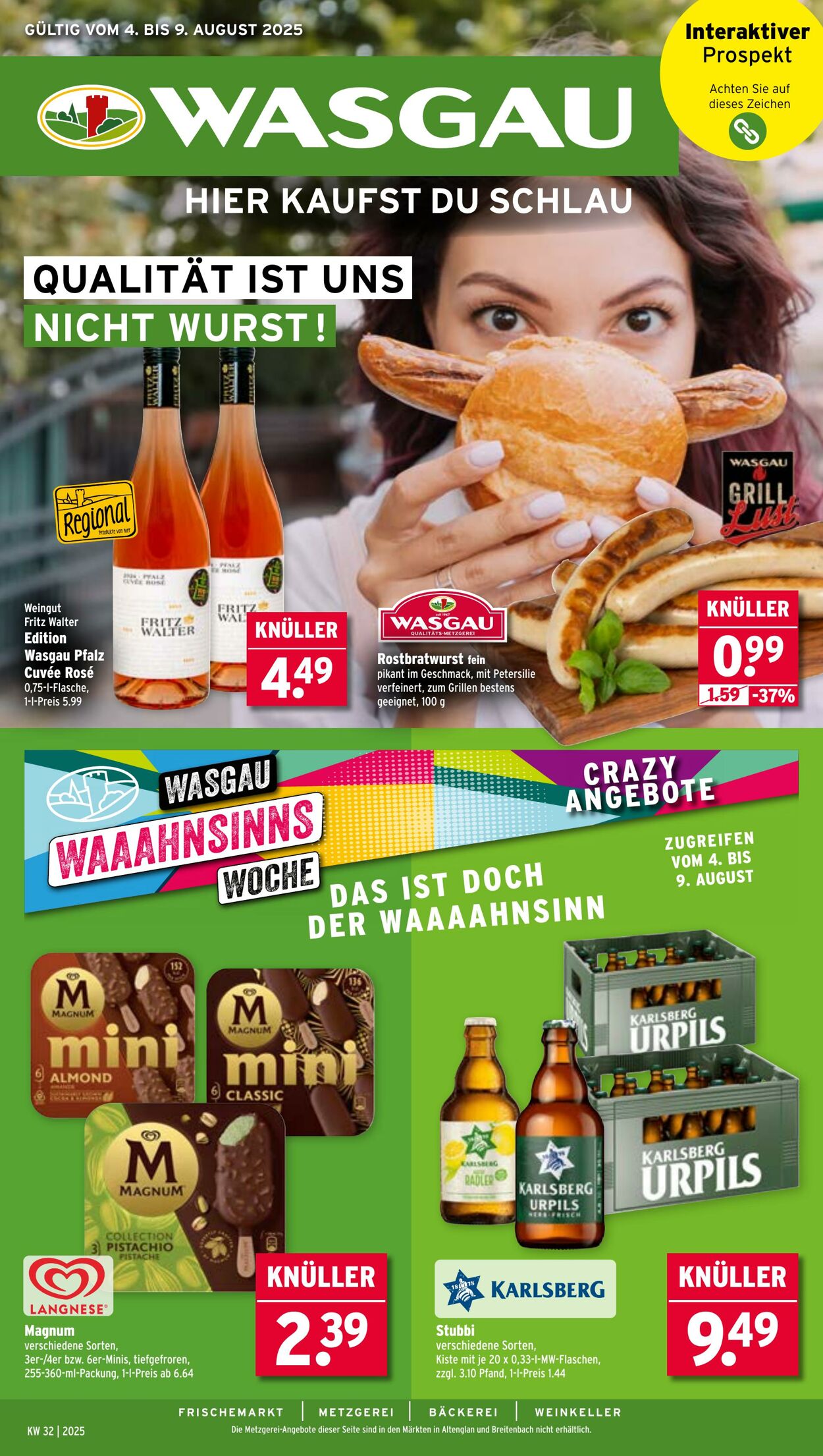 Prospekt Wasgau 04.08.2025 - 09.08.2025