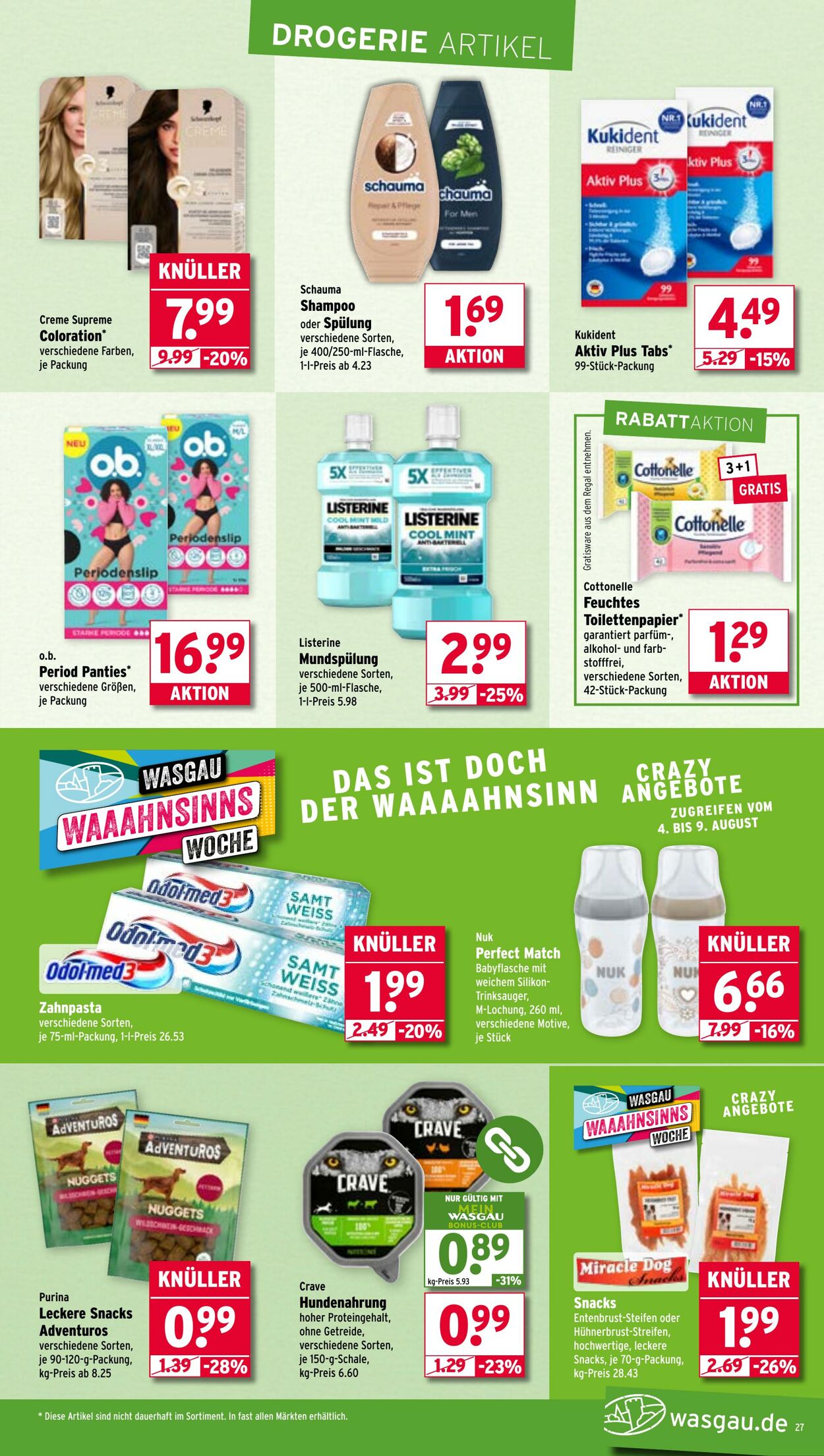 Prospekt Wasgau 04.08.2025 - 09.08.2025