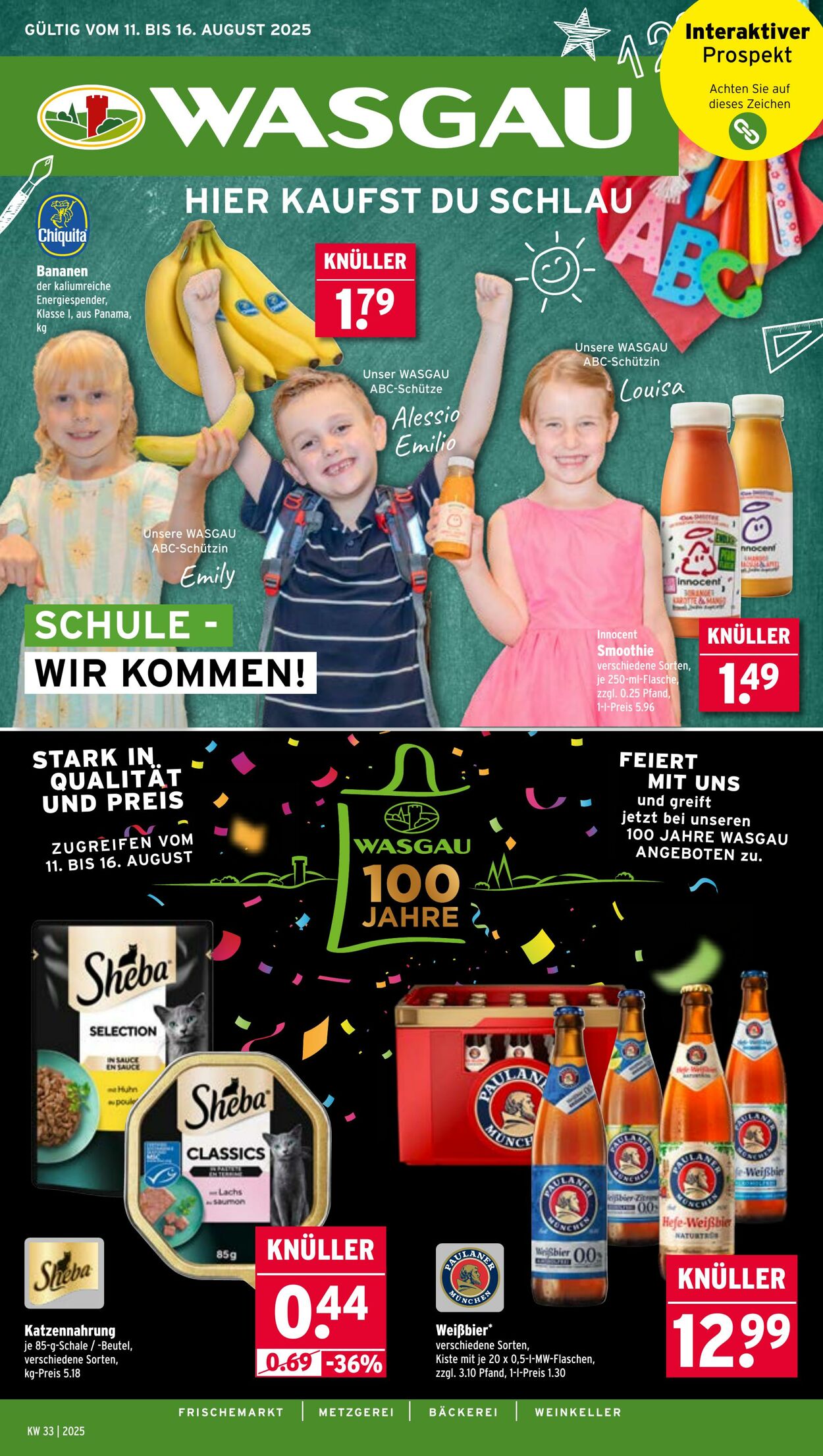 Prospekt Wasgau 11.08.2025 - 16.08.2025