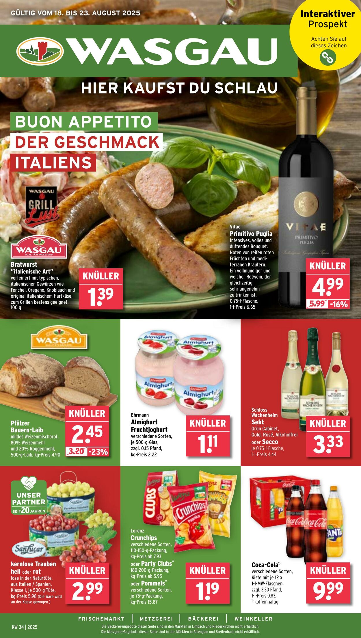 Prospekt Wasgau 18.08.2025 - 23.08.2025