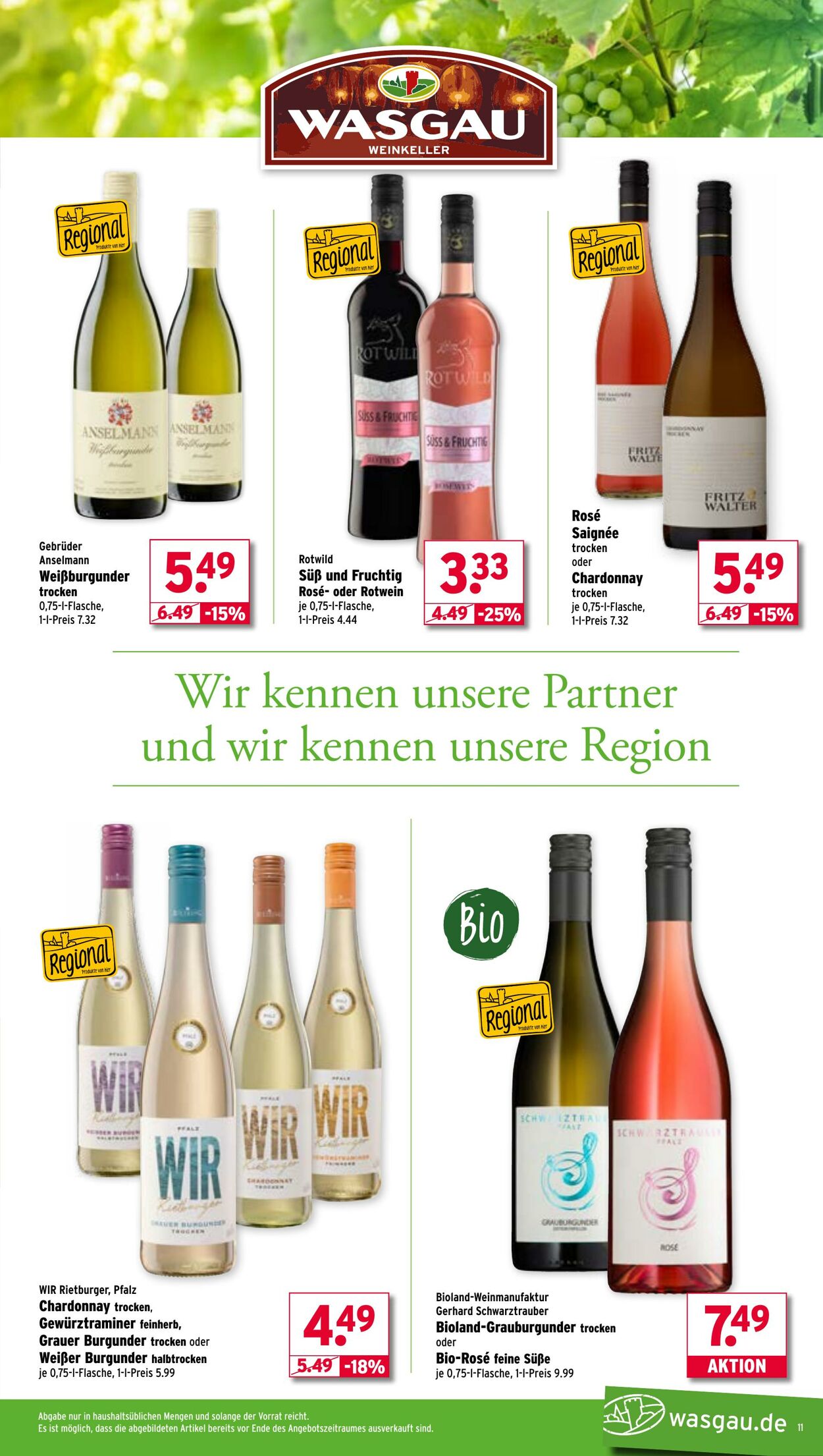 Prospekt Wasgau 01.09.2025 - 06.09.2025