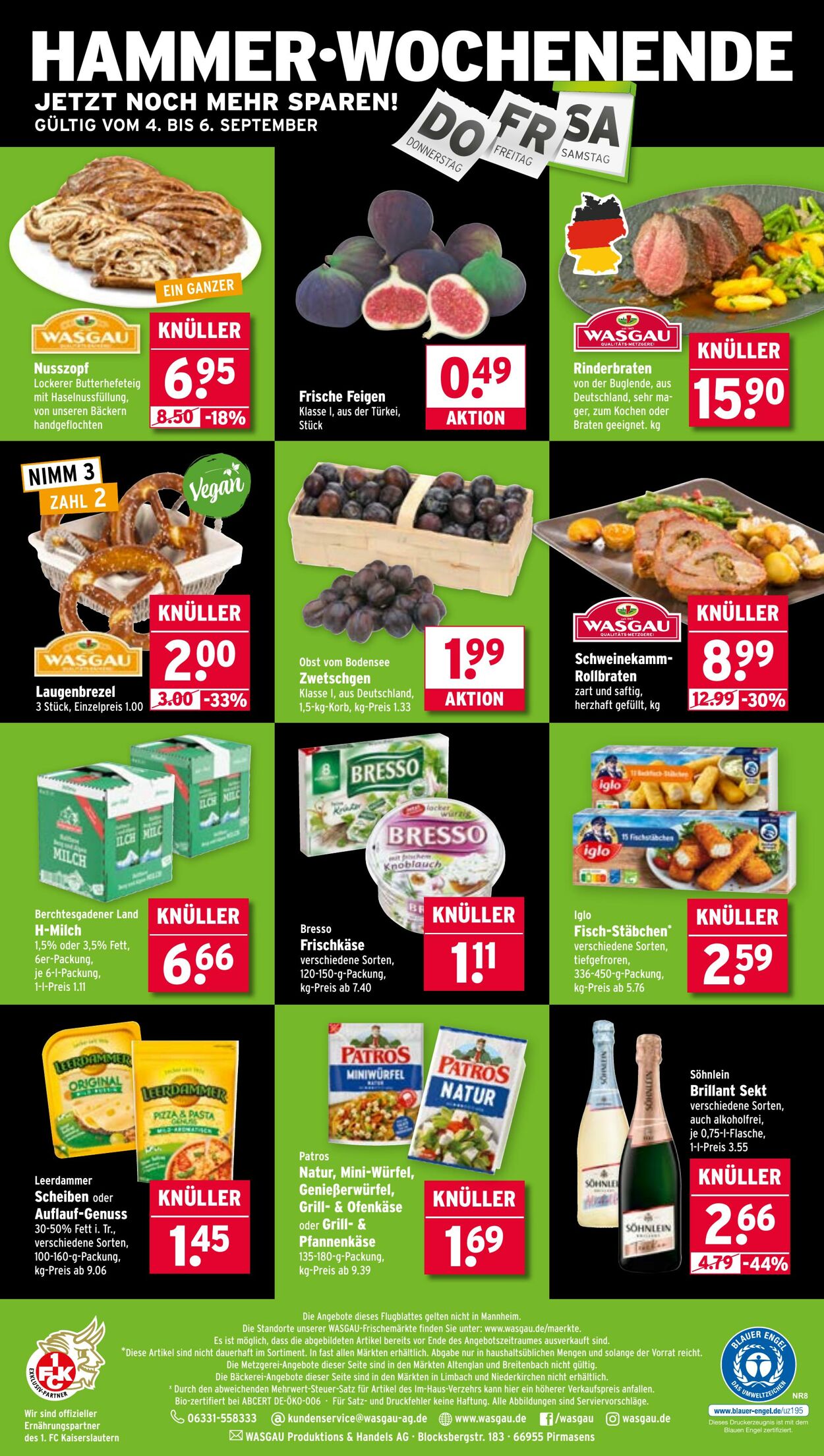 Prospekt Wasgau 01.09.2025 - 06.09.2025