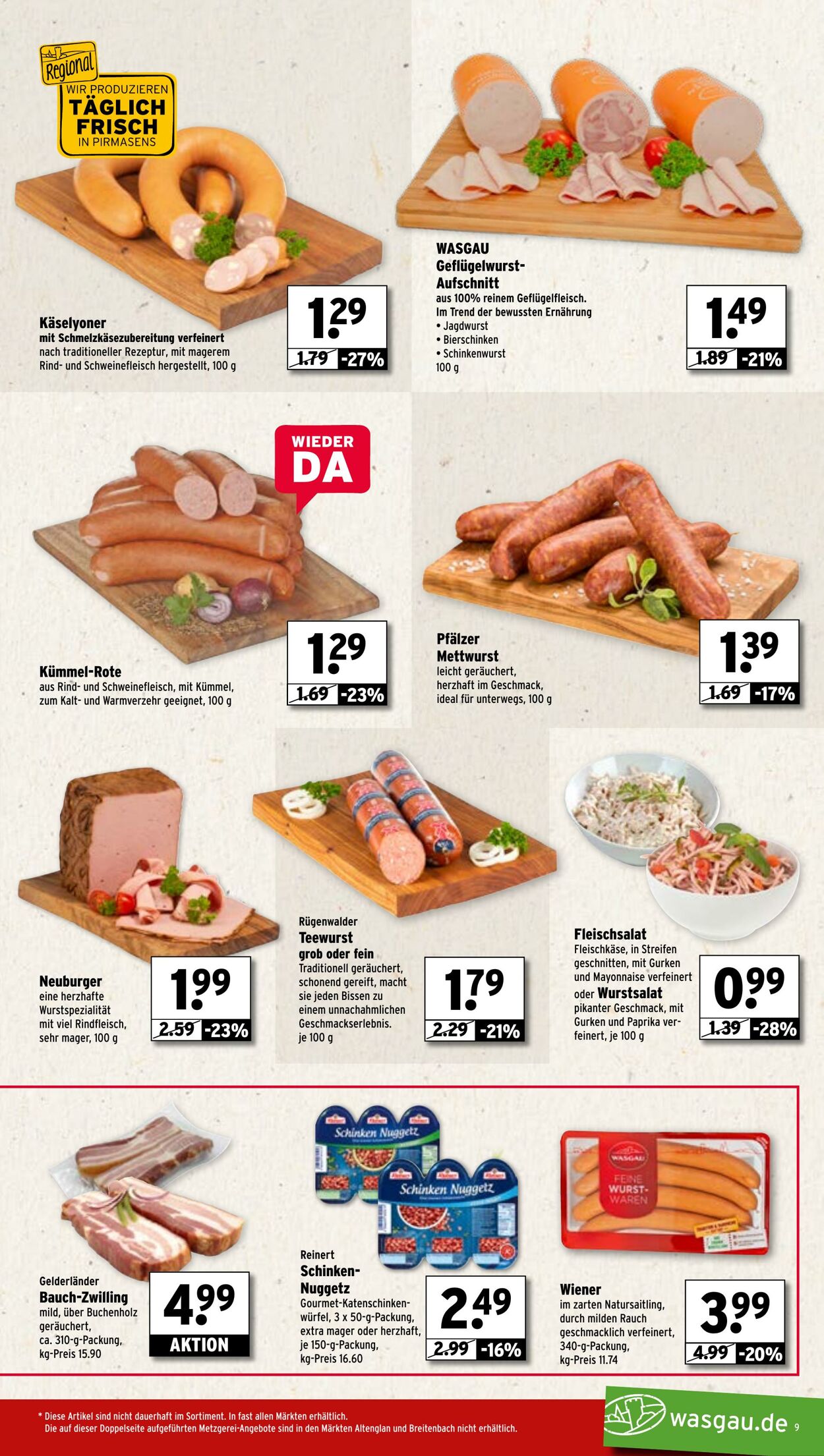 Prospekt Wasgau 01.09.2025 - 06.09.2025
